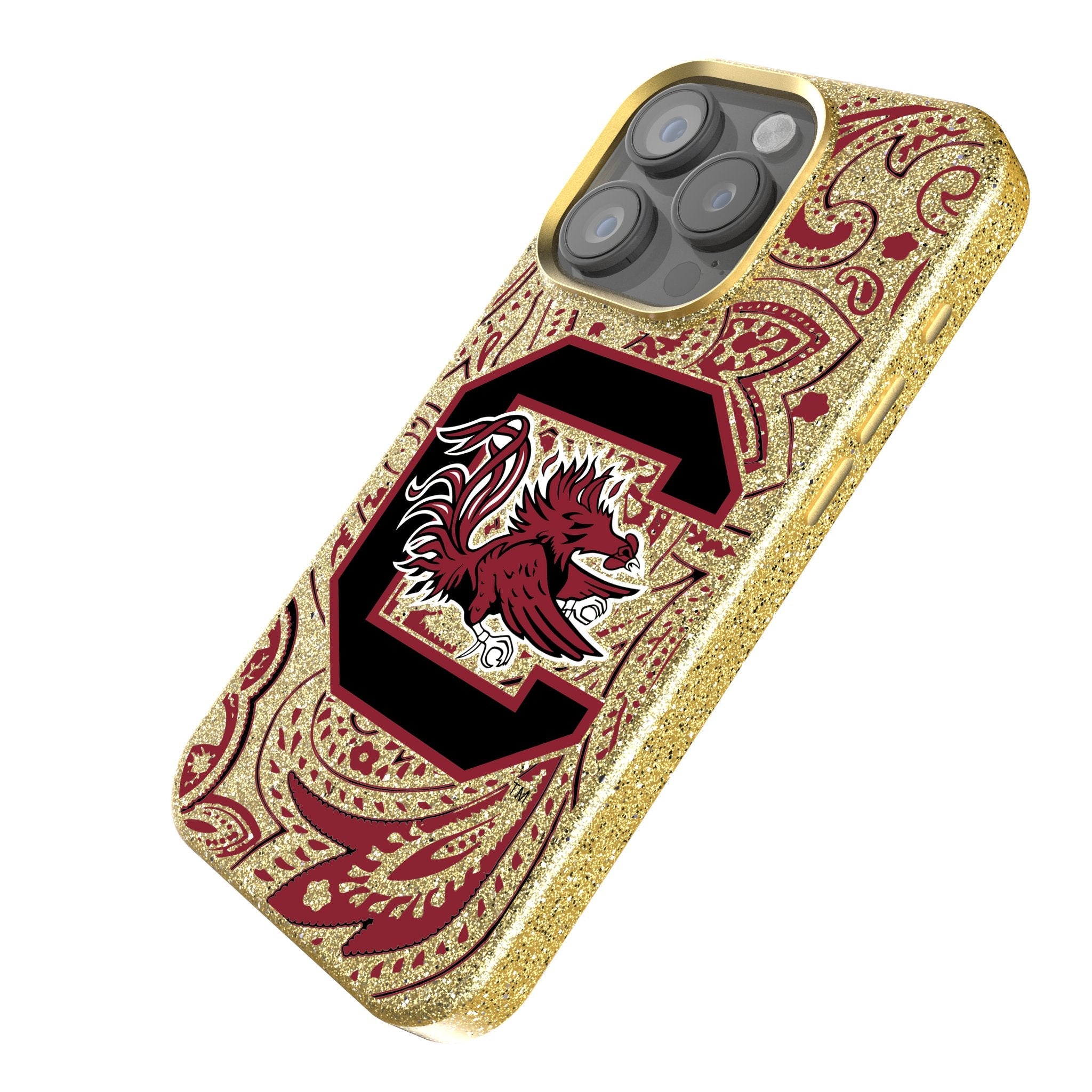 University of South Carolina Gamecocks Paisley Bling Phone Case 2