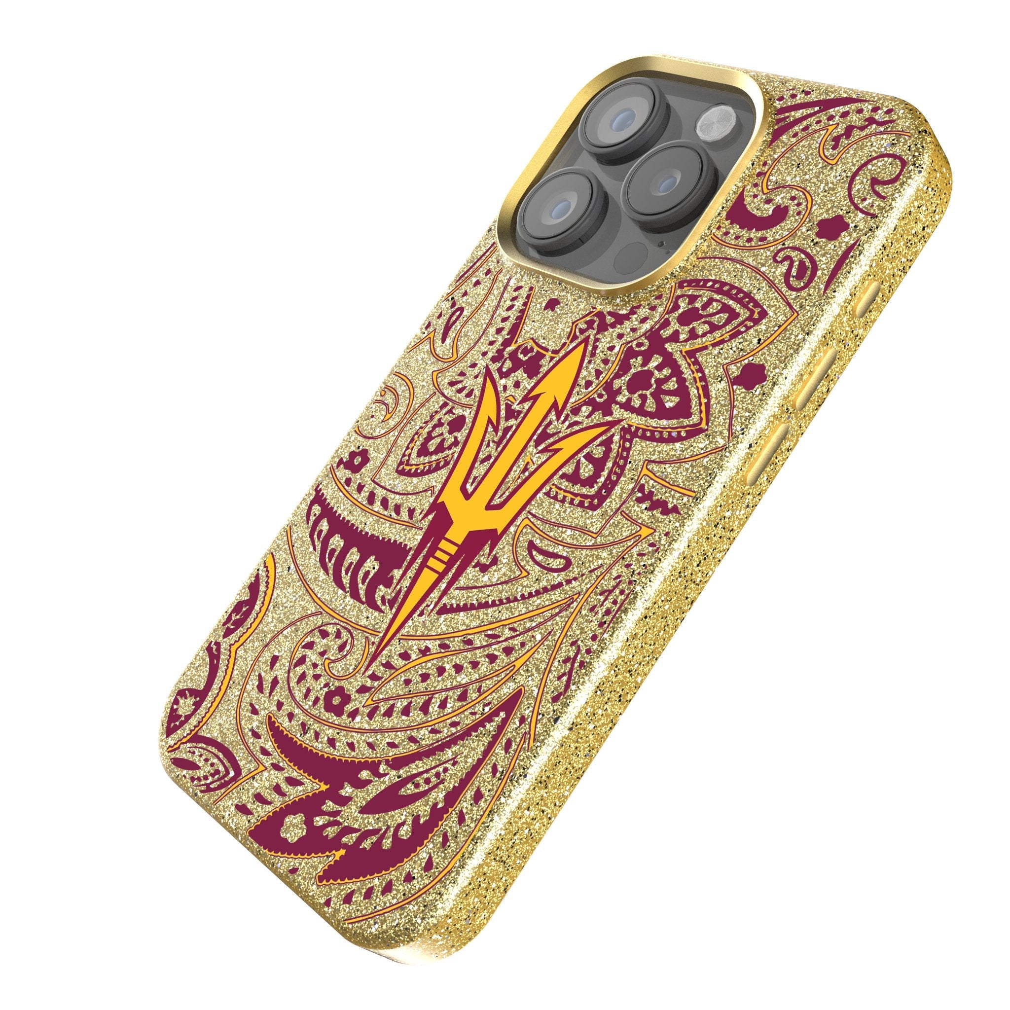 Arizona State University Sun Devils Paisley Bling Phone Case for Apple iPhone 2