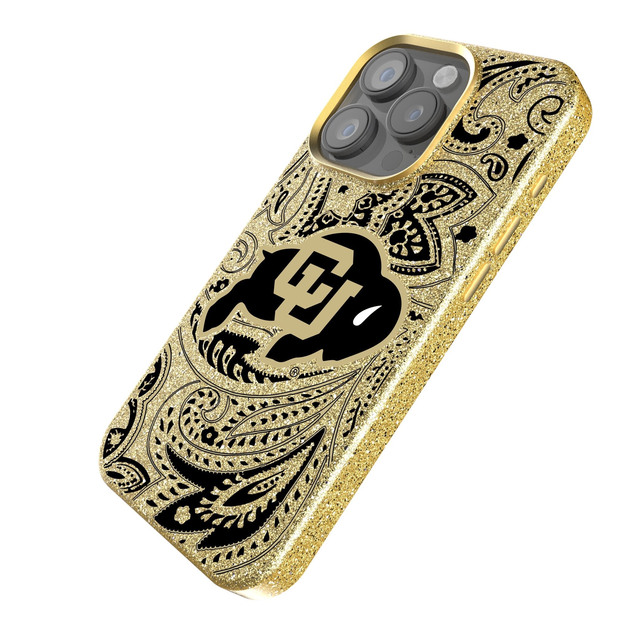University of Colorado Buffaloes Paisley Bling Phone Case