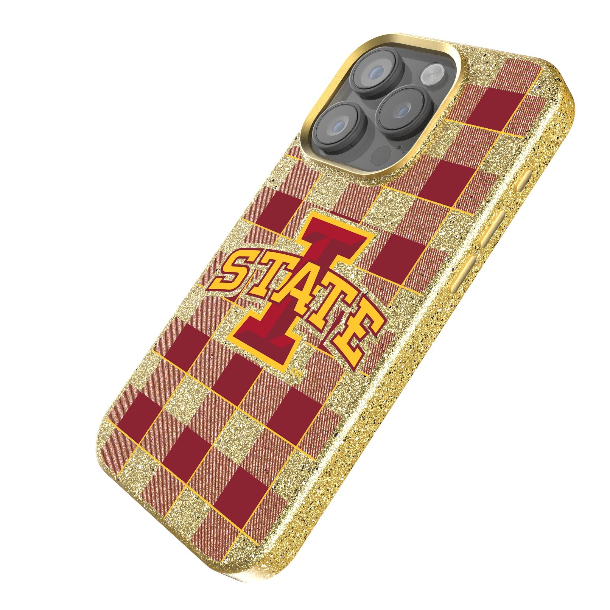 Iowa State University Cyclones Plaid Bling Phone Case