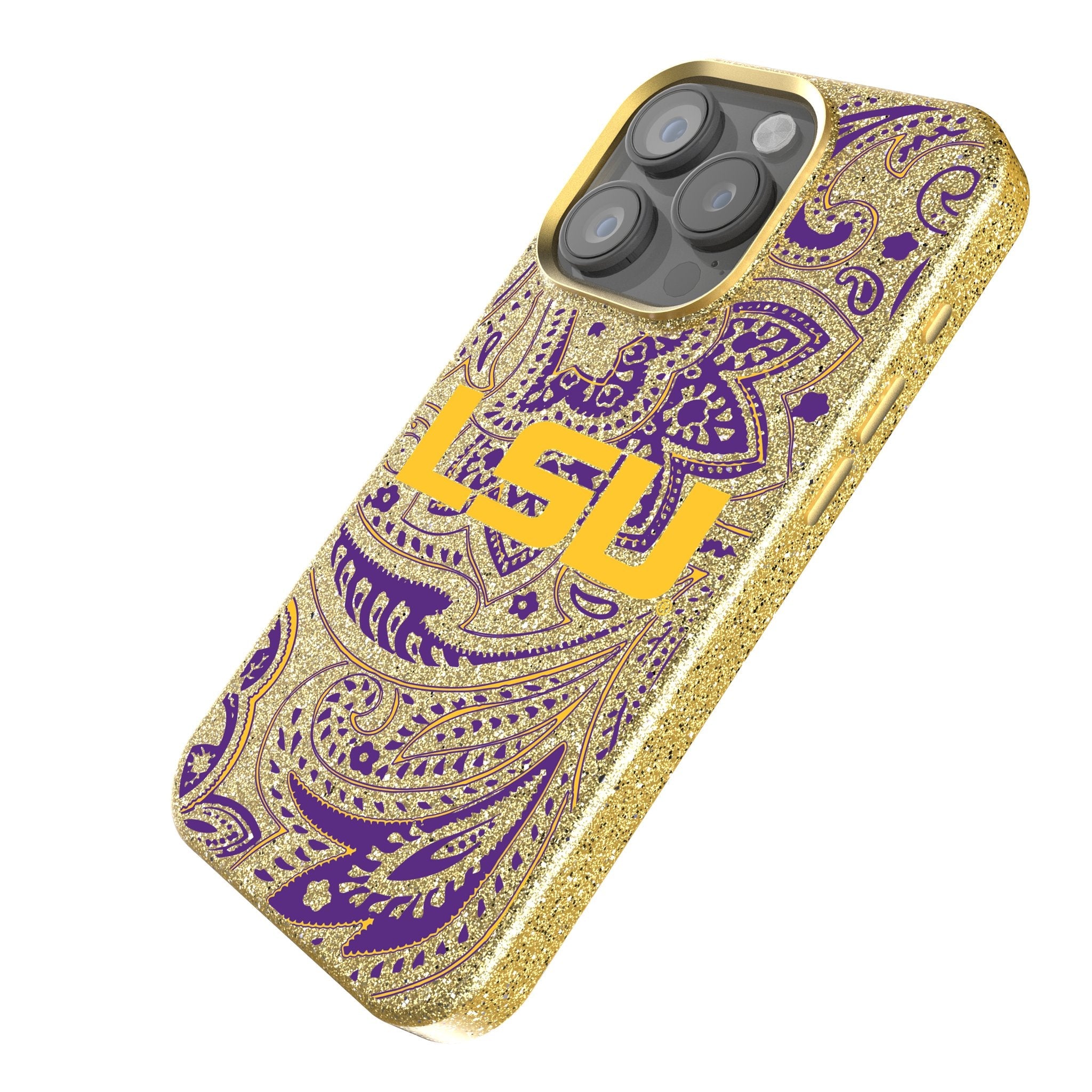 Louisiana State University Tigers Paisley Bling Phone Case