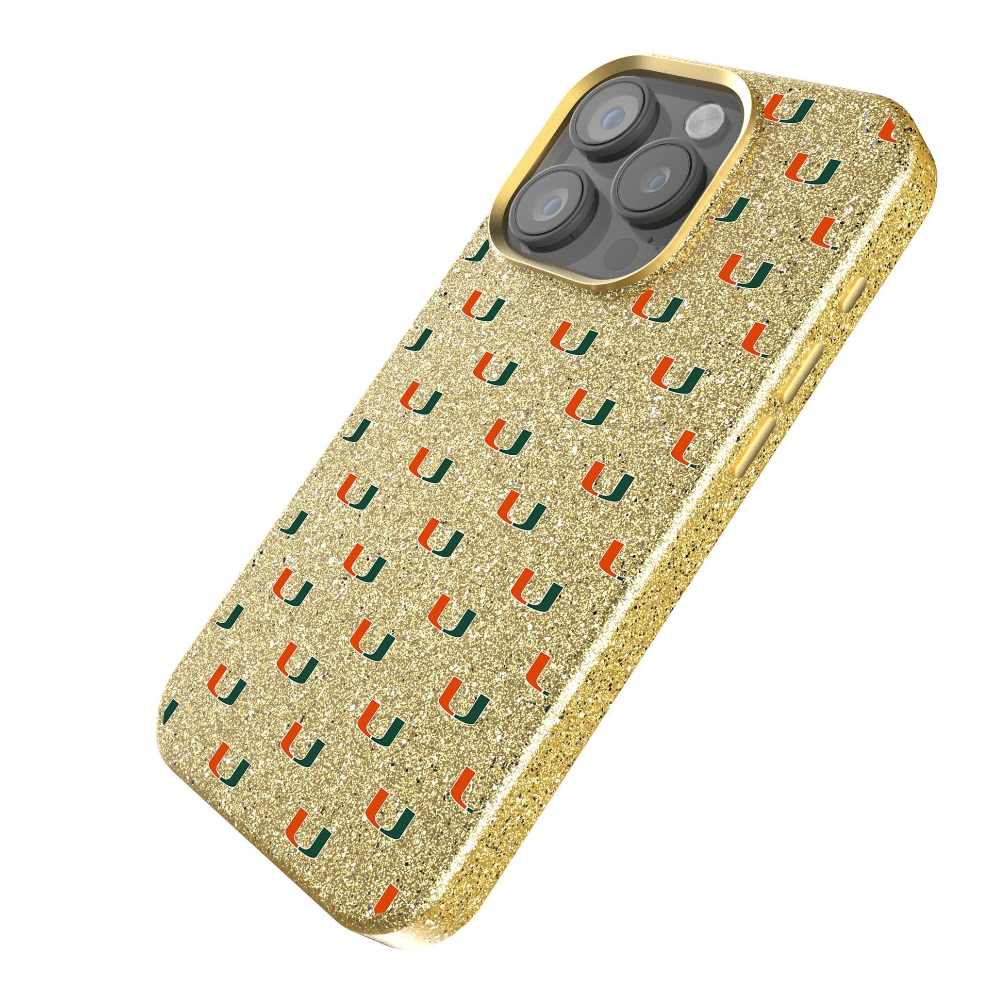 University of Miami Hurricanes Fashion Pattern Bling Phone Case for Apple iPhone 2
