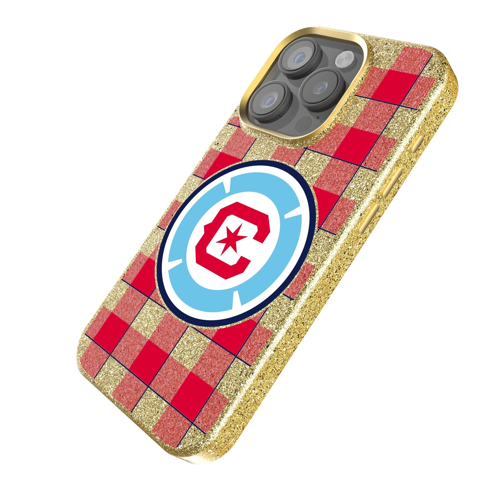 Chicago Fire  Plaid Bling Phone Case