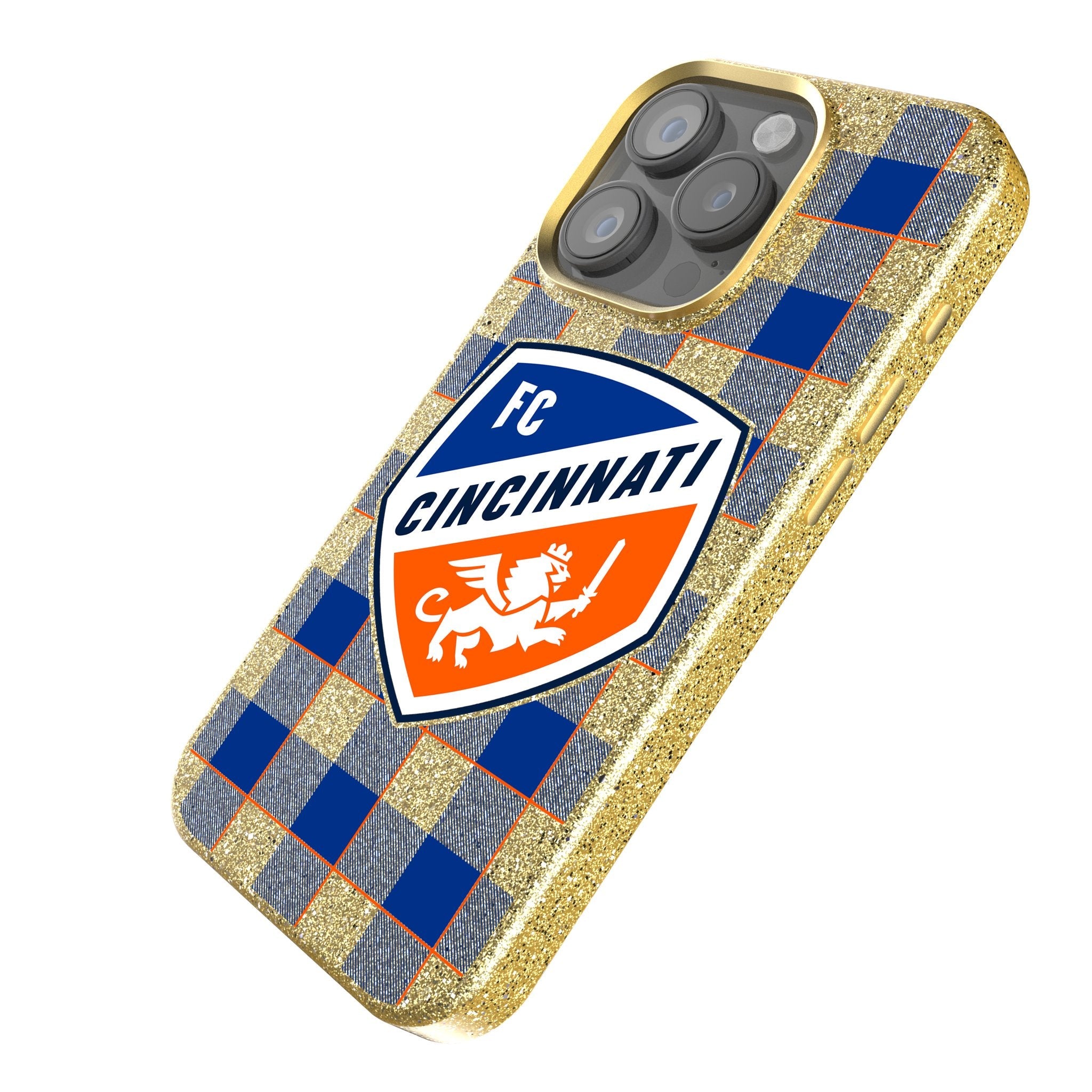 FC Cincinnati  Plaid Bling Phone Case