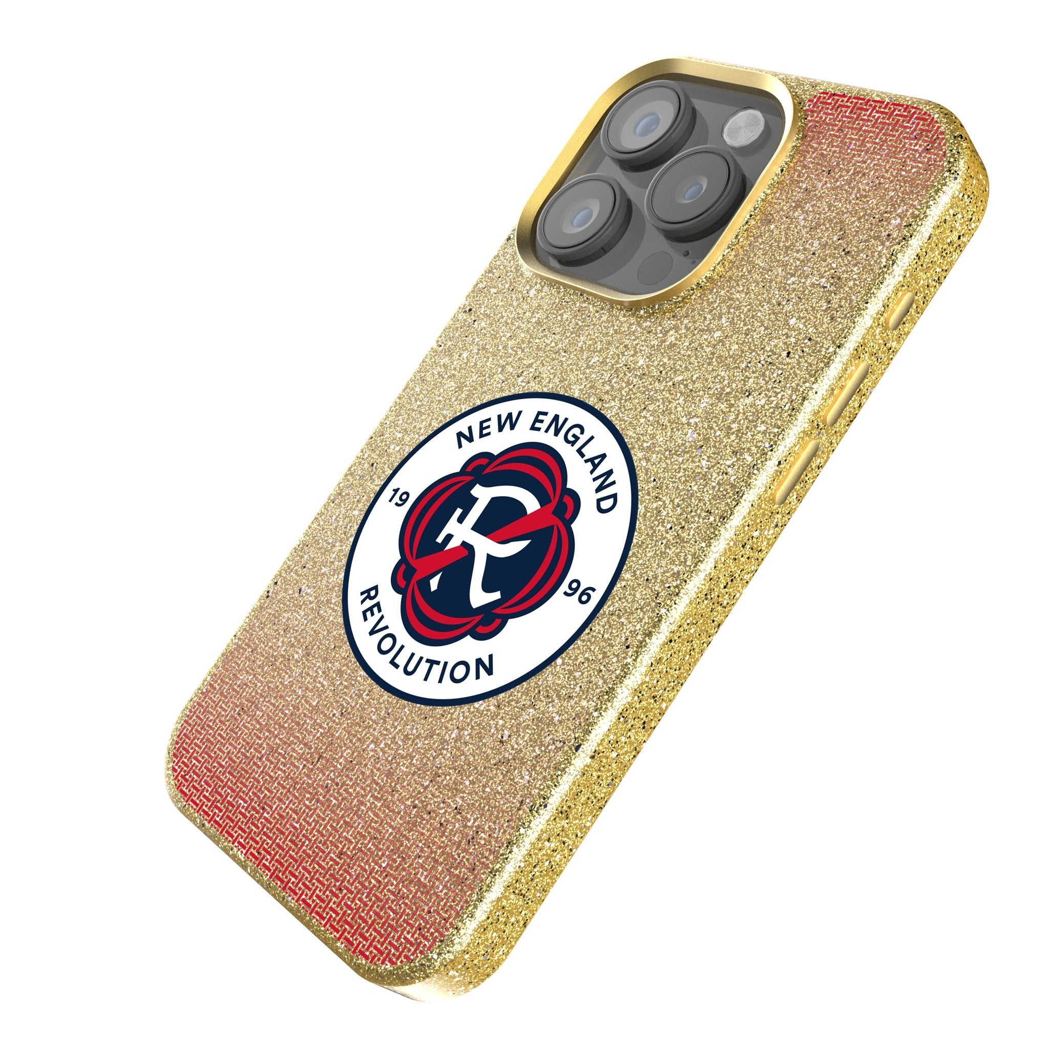 New England Revolution Linen Bling Phone Case for Apple iPhone