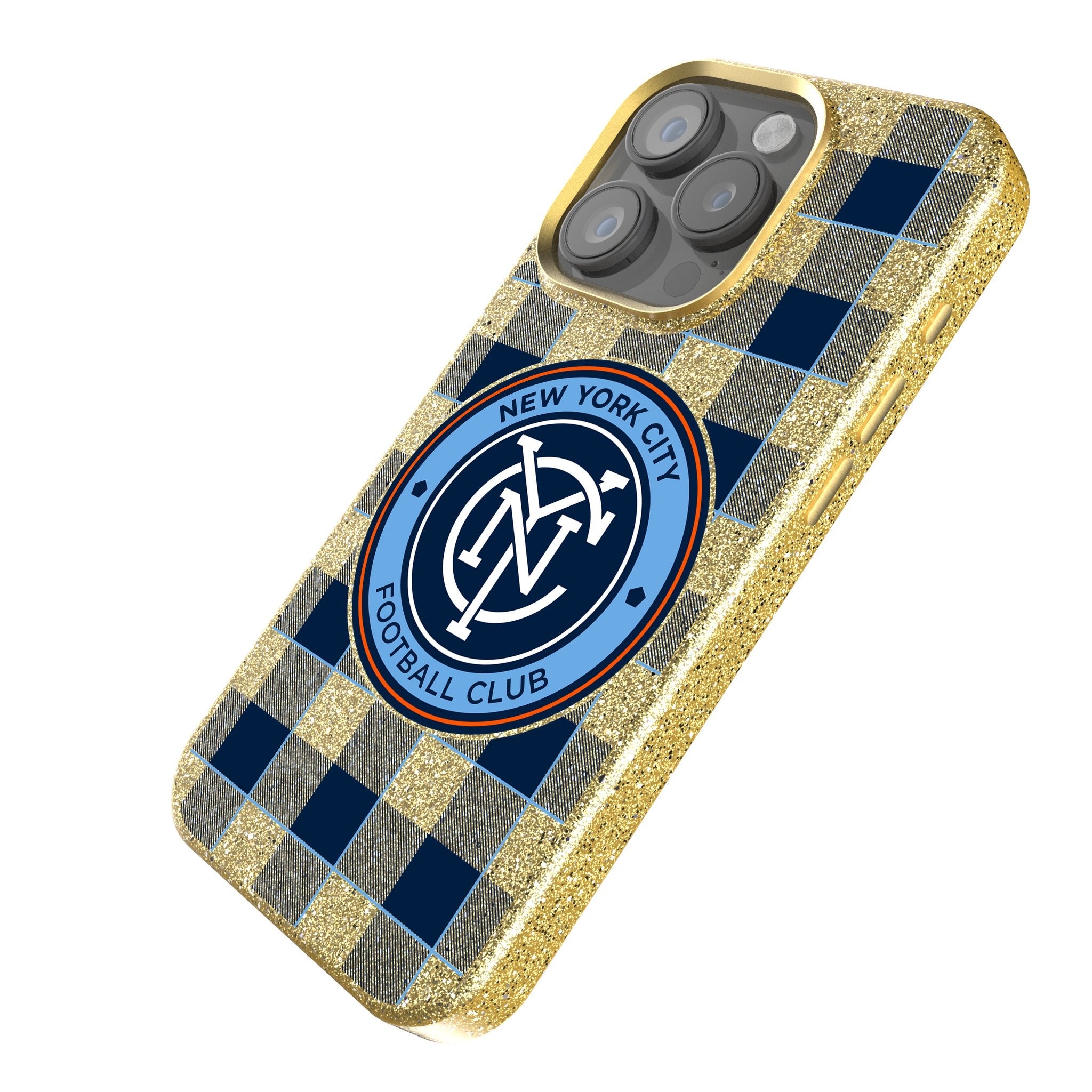 New York City FC  Plaid Bling Phone Case