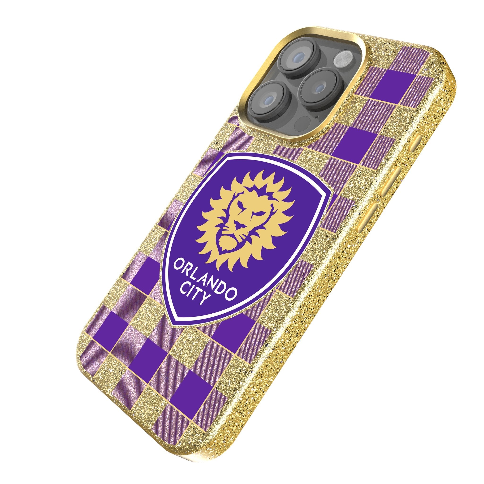 Orlando City Soccer Club  Plaid Bling Phone Case