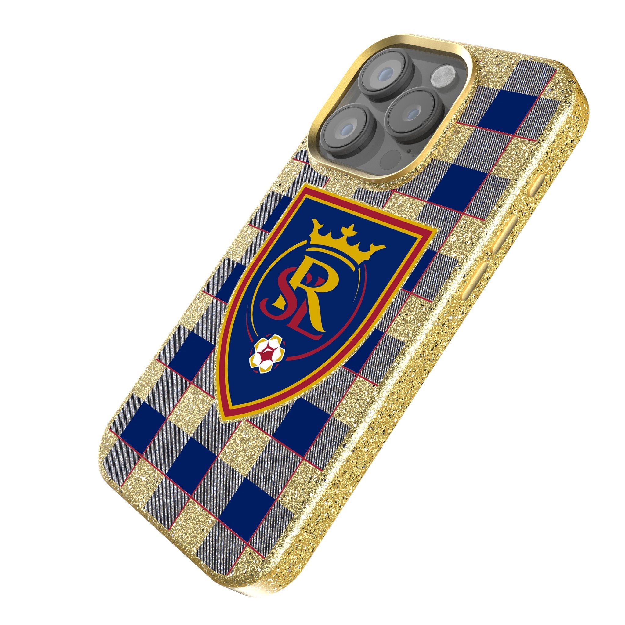 Real Salt Lake   Plaid Bling Phone Case