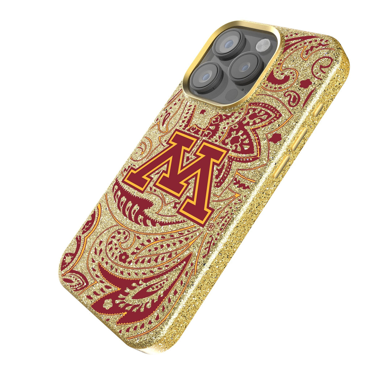University of Minnesota Golden Gophers Paisley Bling Phone Case 2