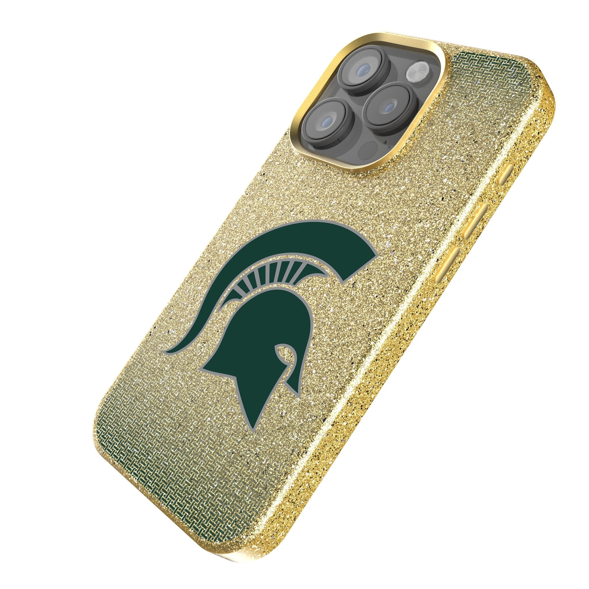 Michigan State University Spartans Linen Bling Phone Case for Apple iPhone 2