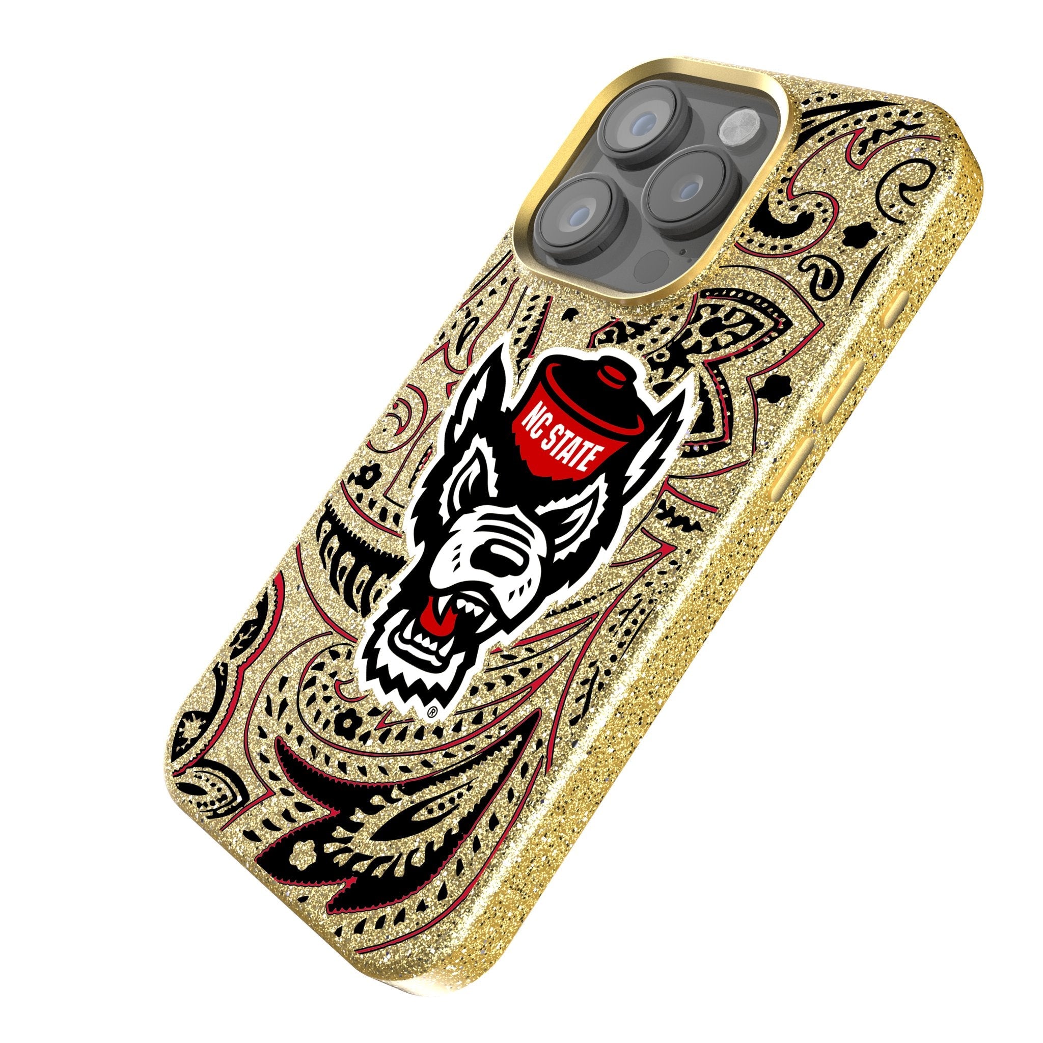 North Carolina State University Wolfpack Paisley Bling Phone Case