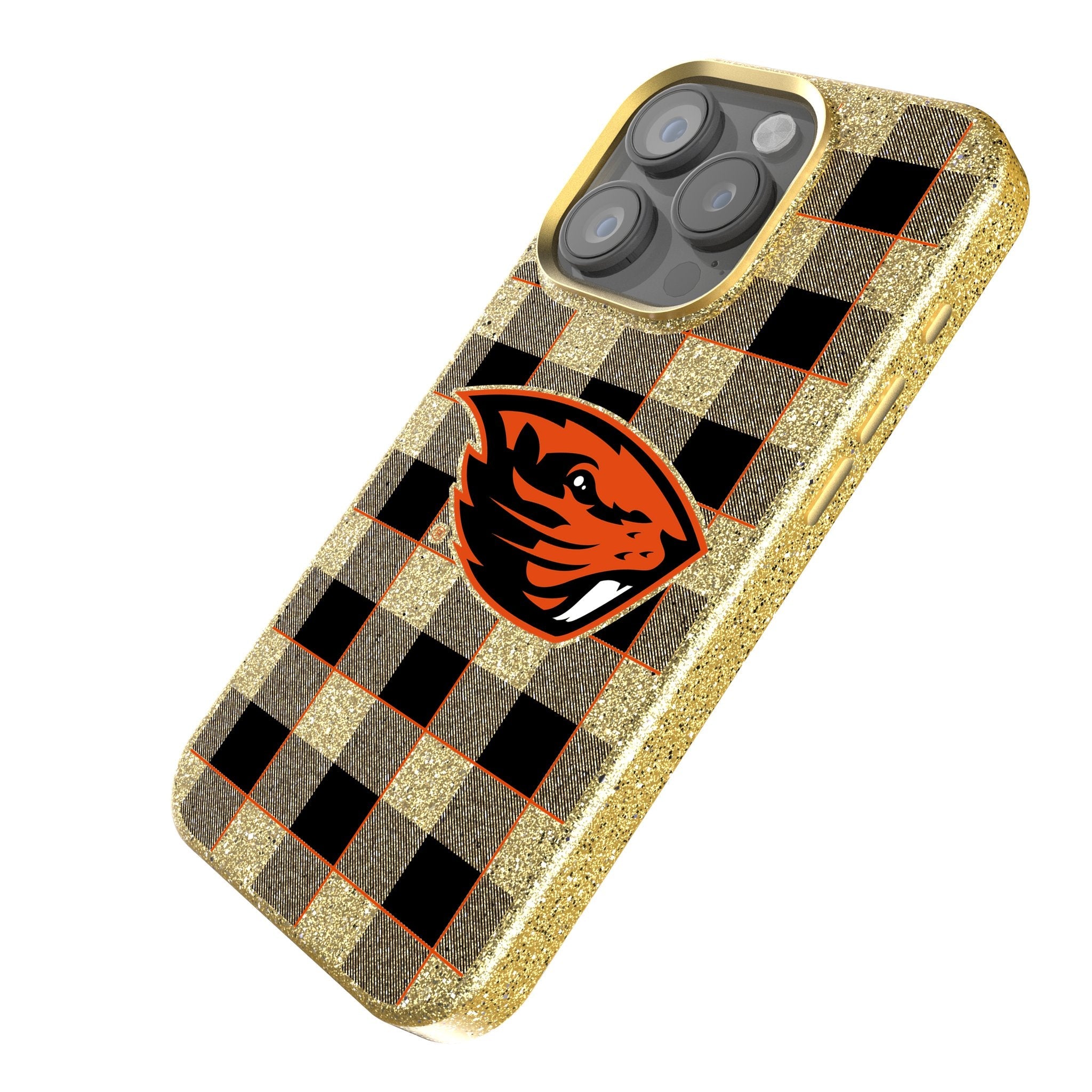 Oregon State University Beavers Plaid Bling Phone Case
