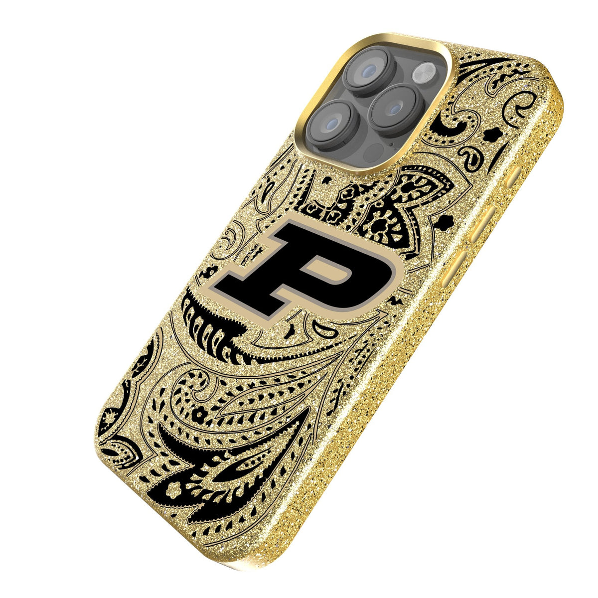 Purdue University Boilermakers Paisley Bling Phone Case 2