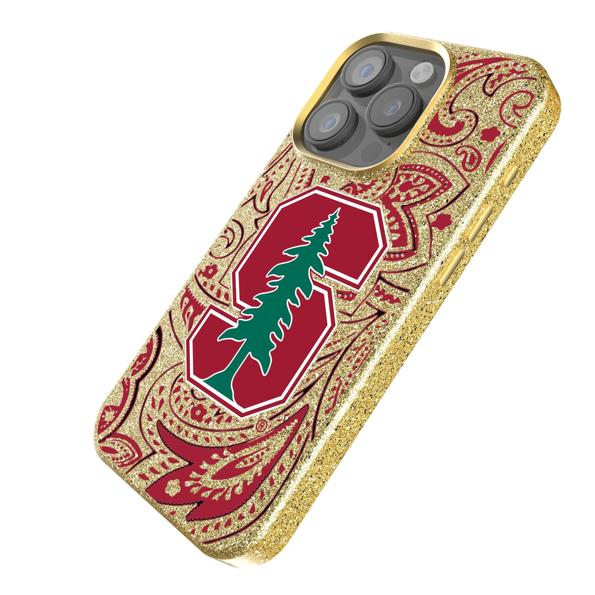 Stanford University Cardinal Paisley Bling Phone Case