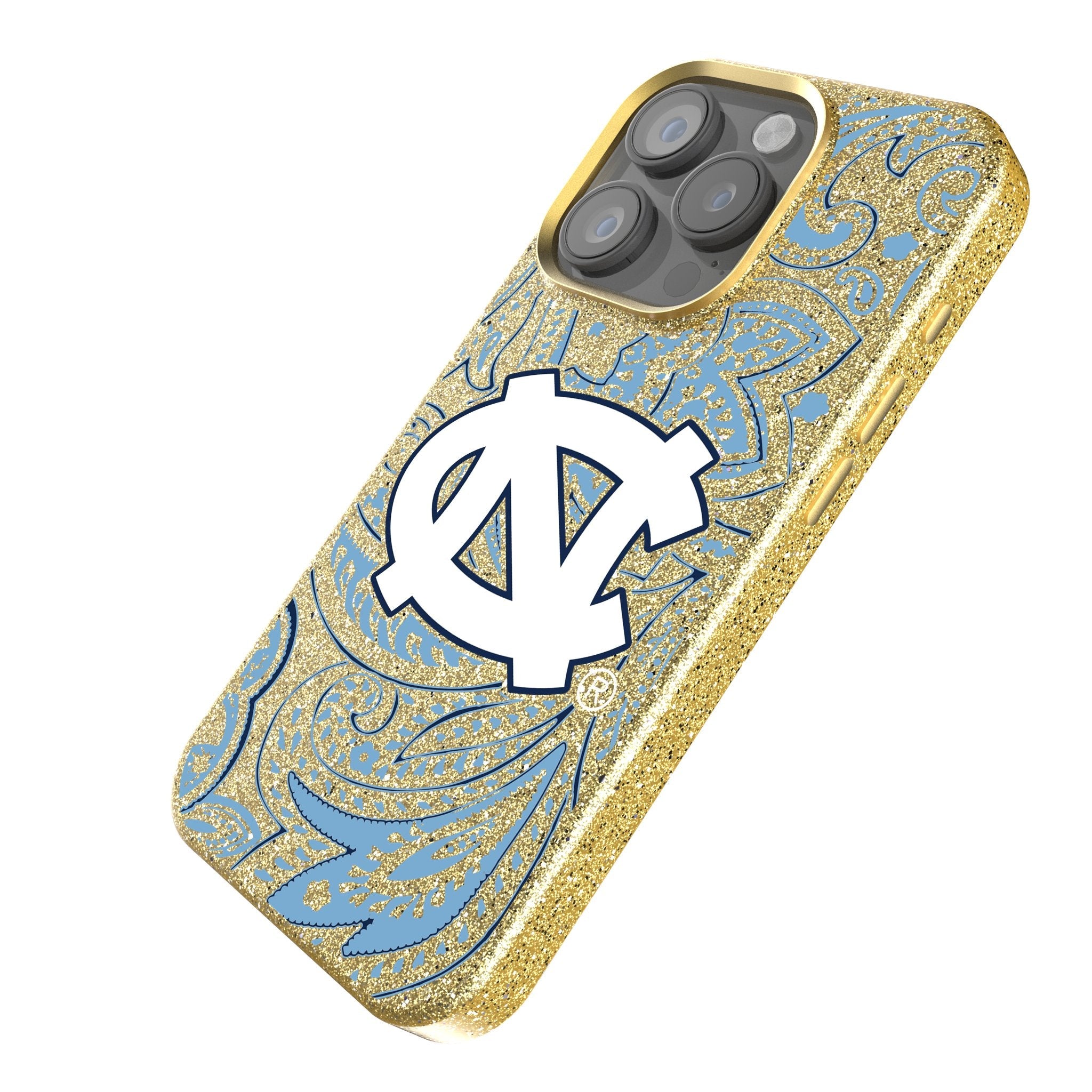 University of North Carolina Tar Heels Paisley Bling Phone Case 2