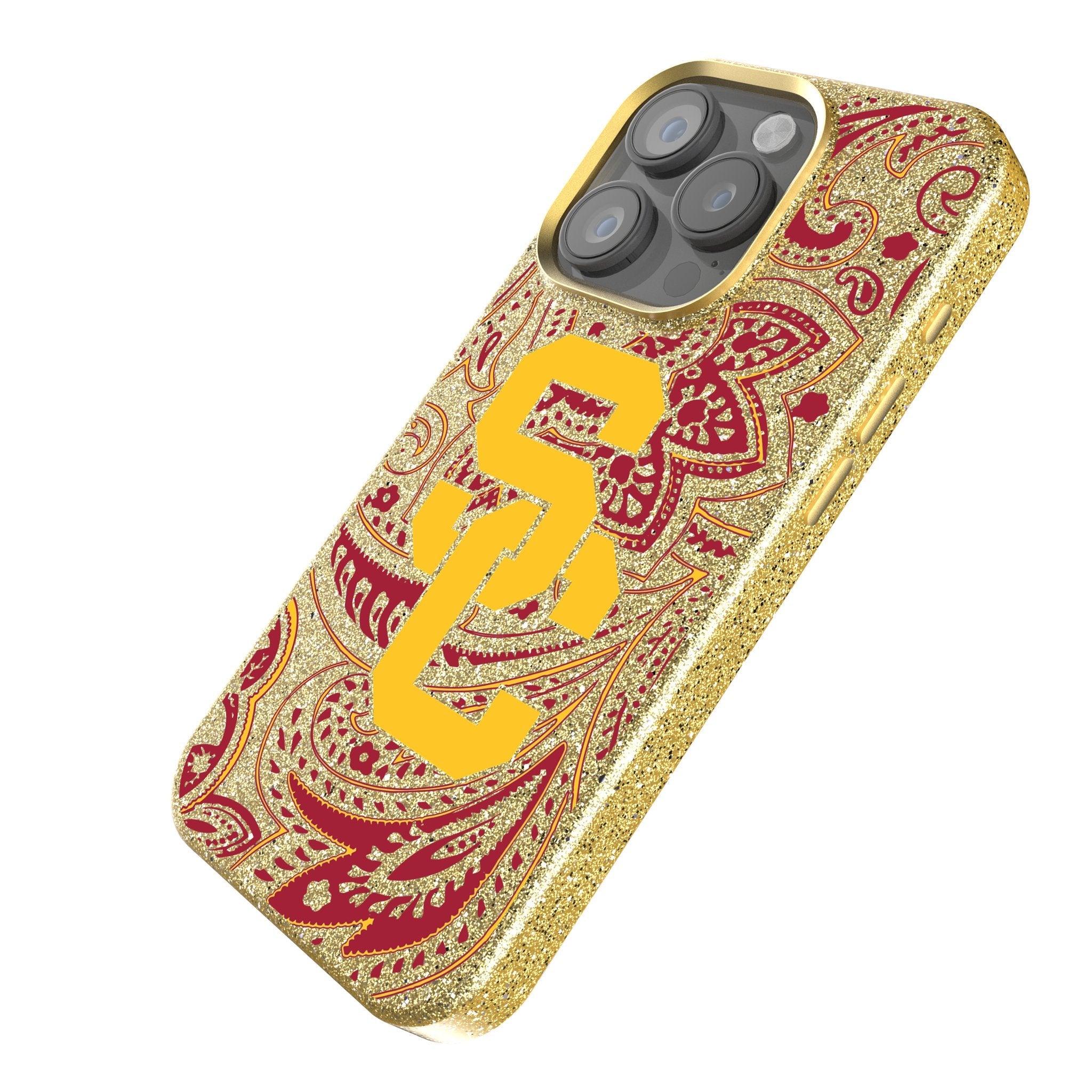 University of Southern California Trojans Paisley Bling Phone Case