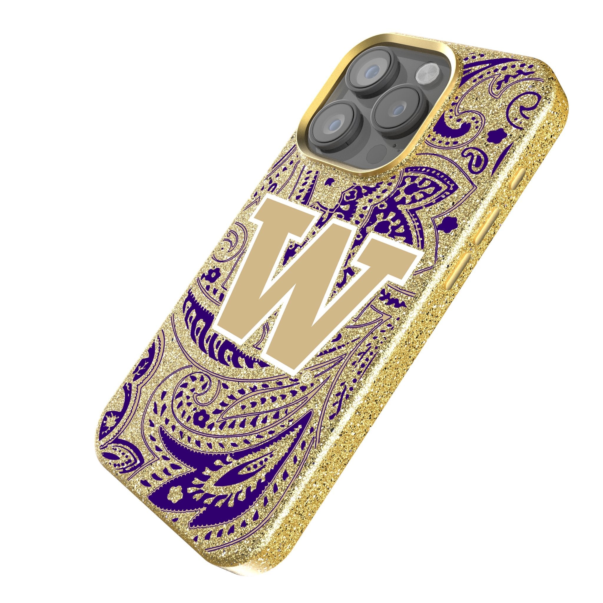 University of Washington Huskies Paisley Bling Phone Case 2