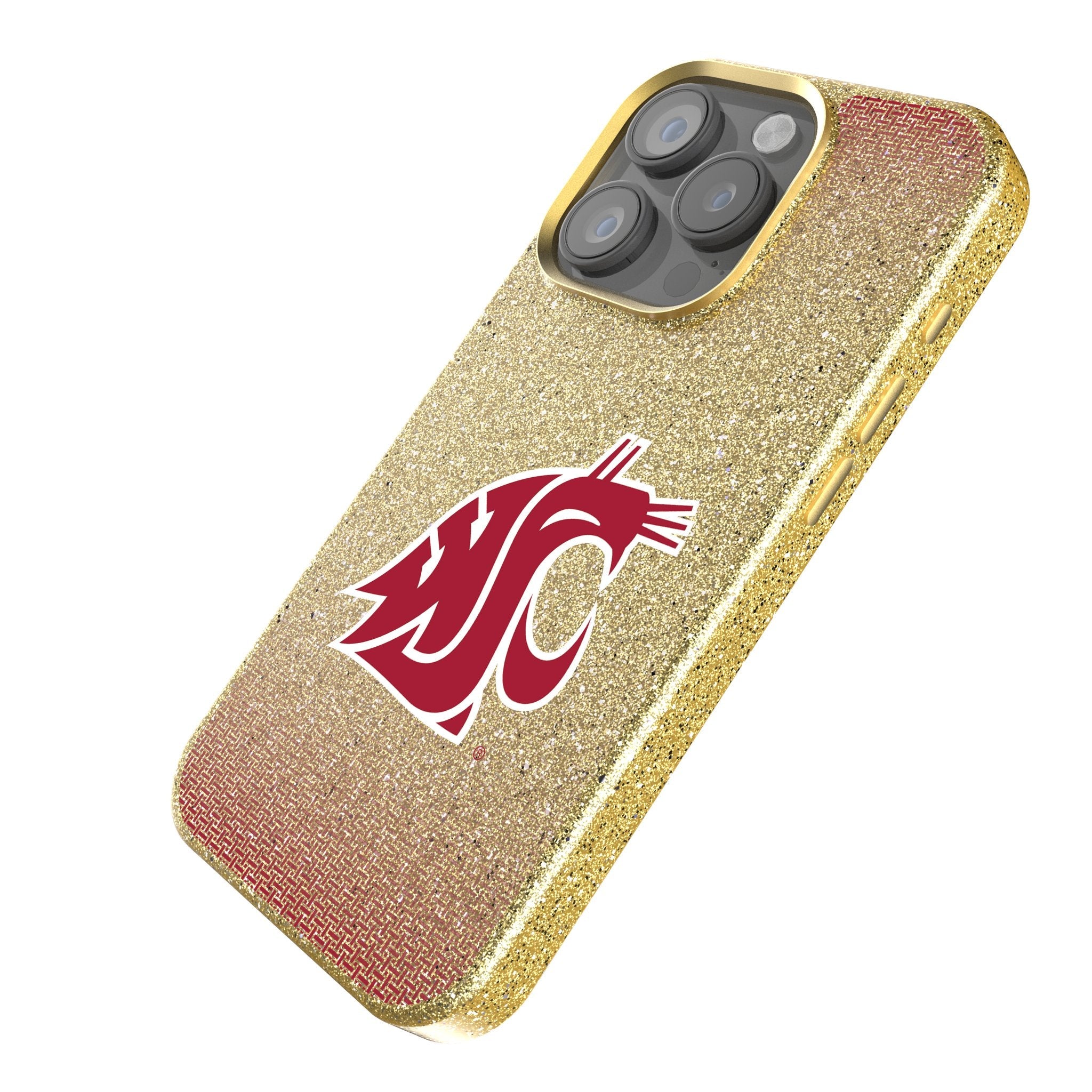 Washington State University Cougars Linen Bling Phone Case for Apple iPhone