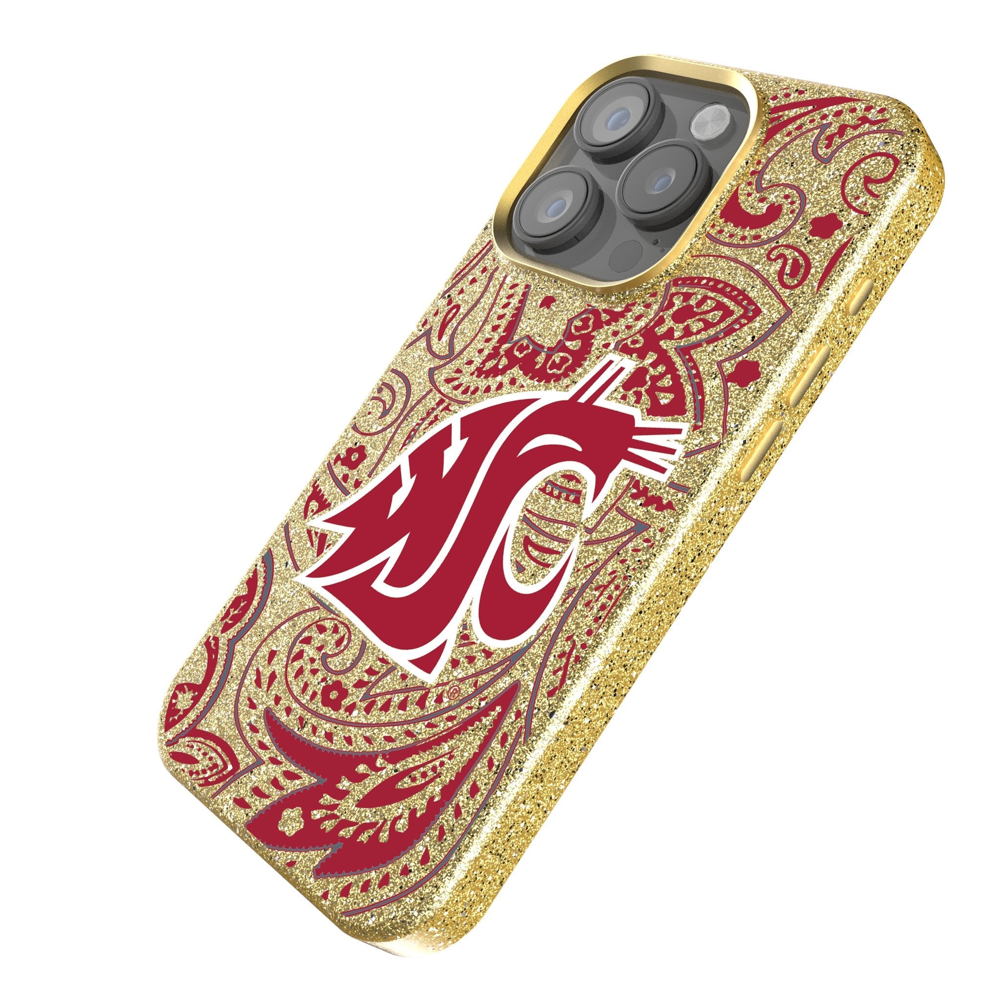 Washington State University Cougars Paisley Bling Phone Case