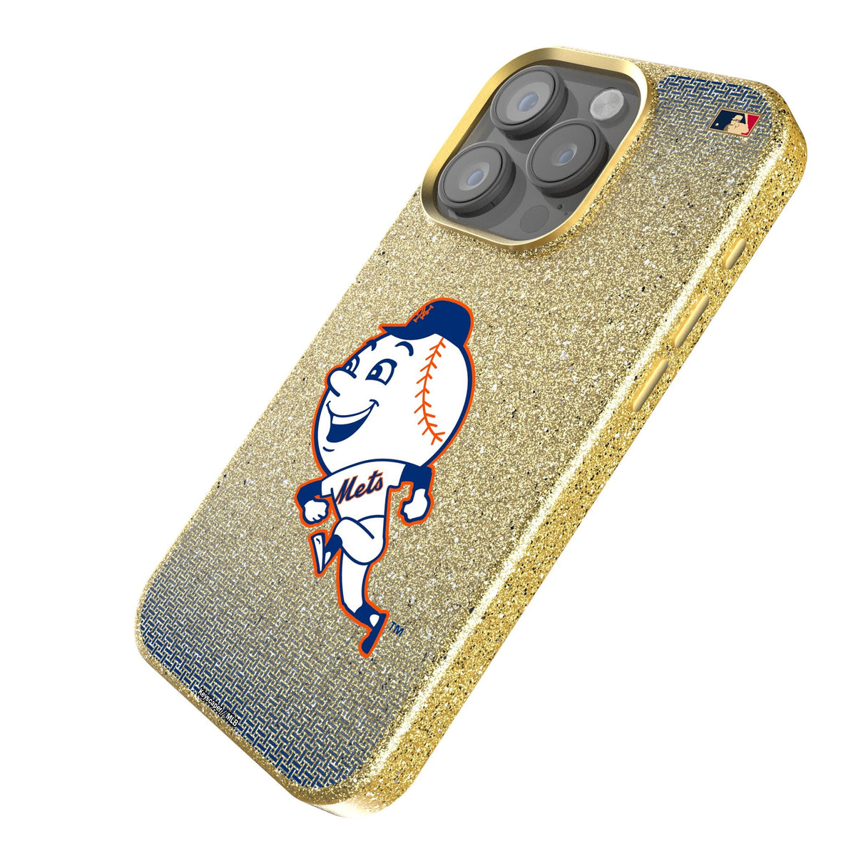 New York Mets 2014 - Cooperstown Collection Linen Bling Phone Case for Apple iPhone 2