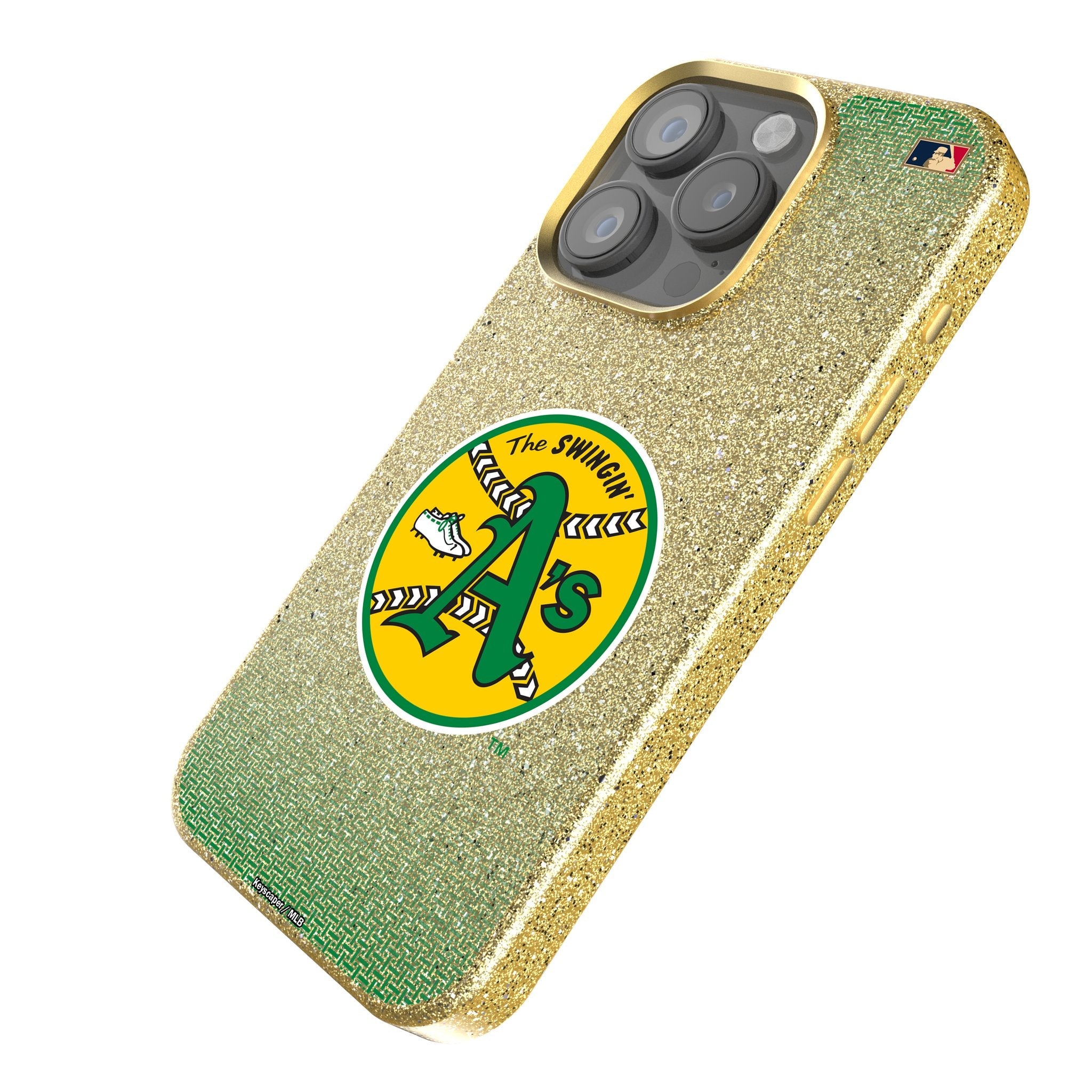 Oakland As 1971-1981 - Cooperstown Collection Linen Bling Phone Case for Apple iPhone 2