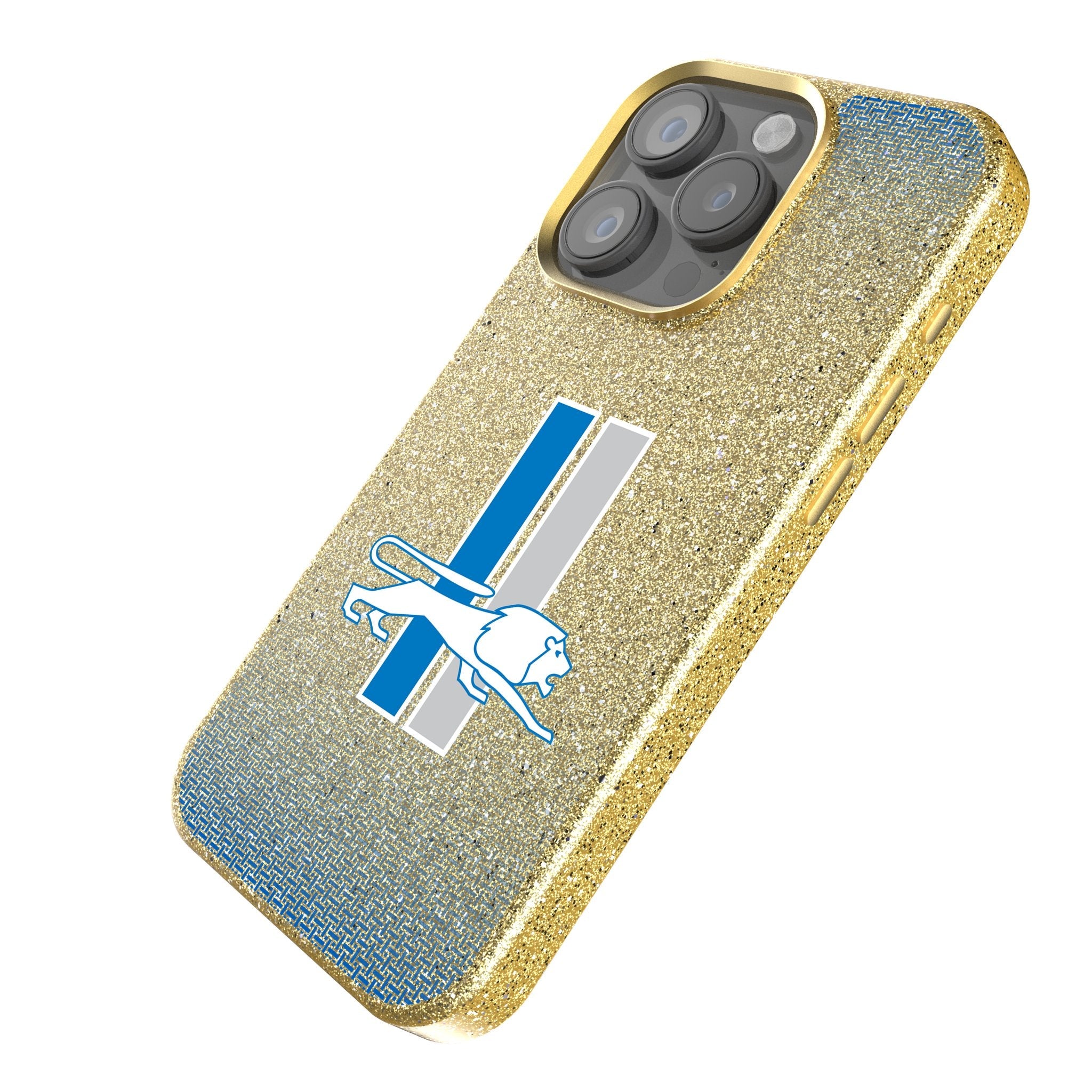 Detroit Lions Retro Linen Bling Phone Case for Apple iPhone 2