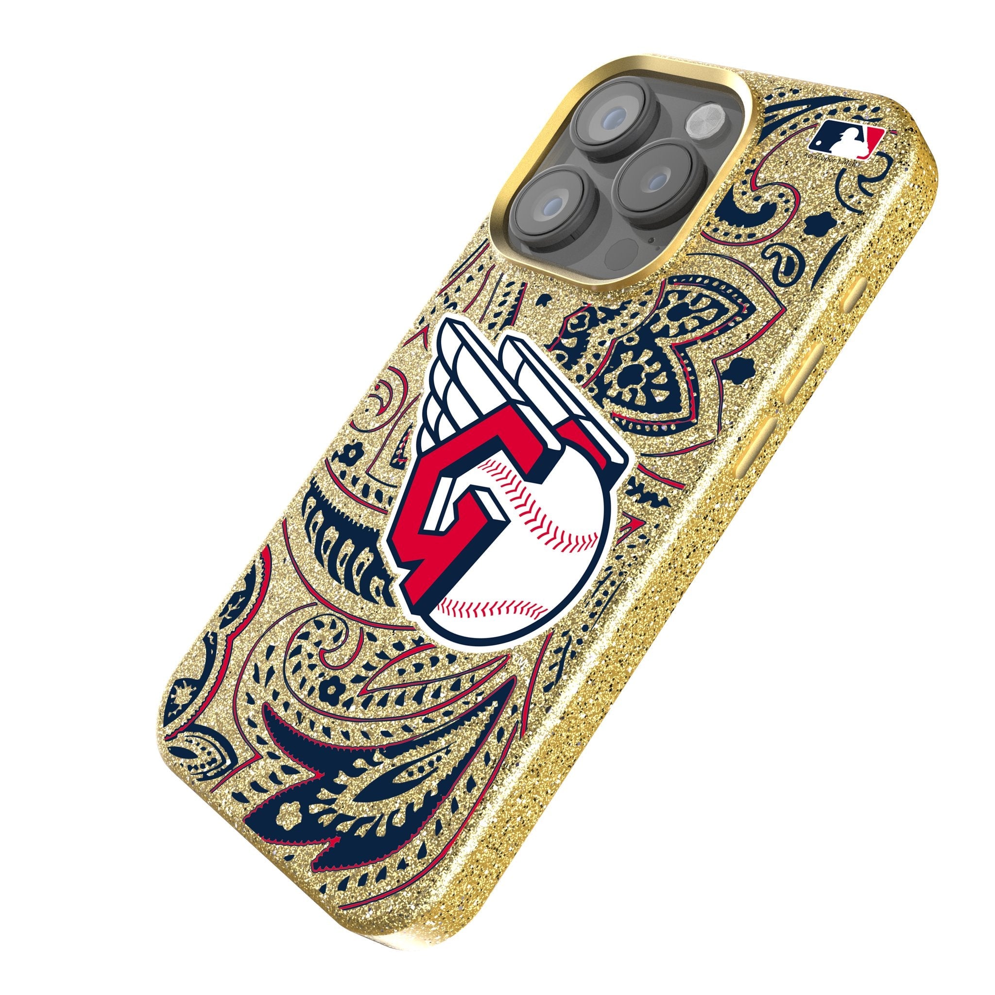 Cleveland Guardians Paisley Bling Phone Case 2