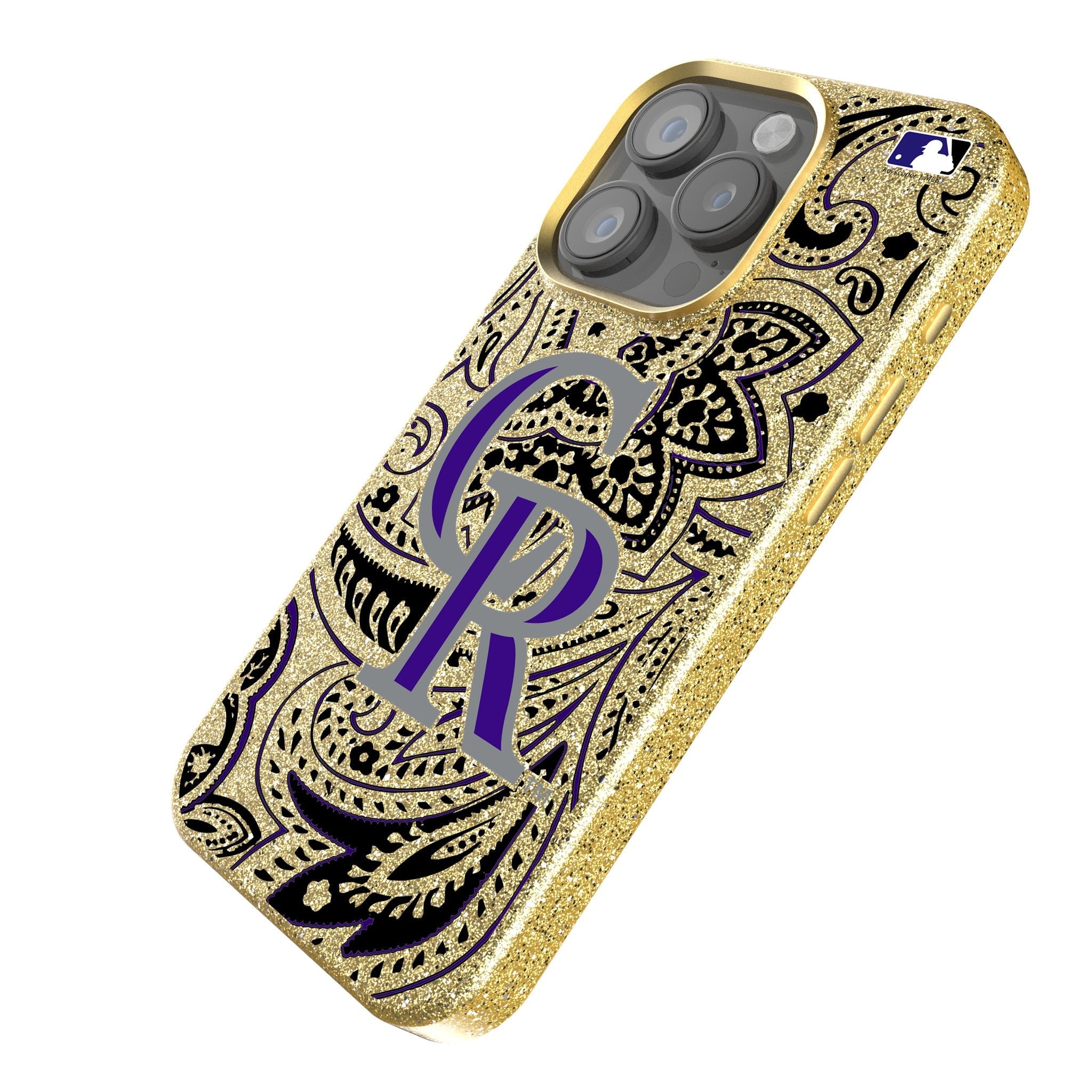 Colorado Rockies Paisley Bling Phone Case