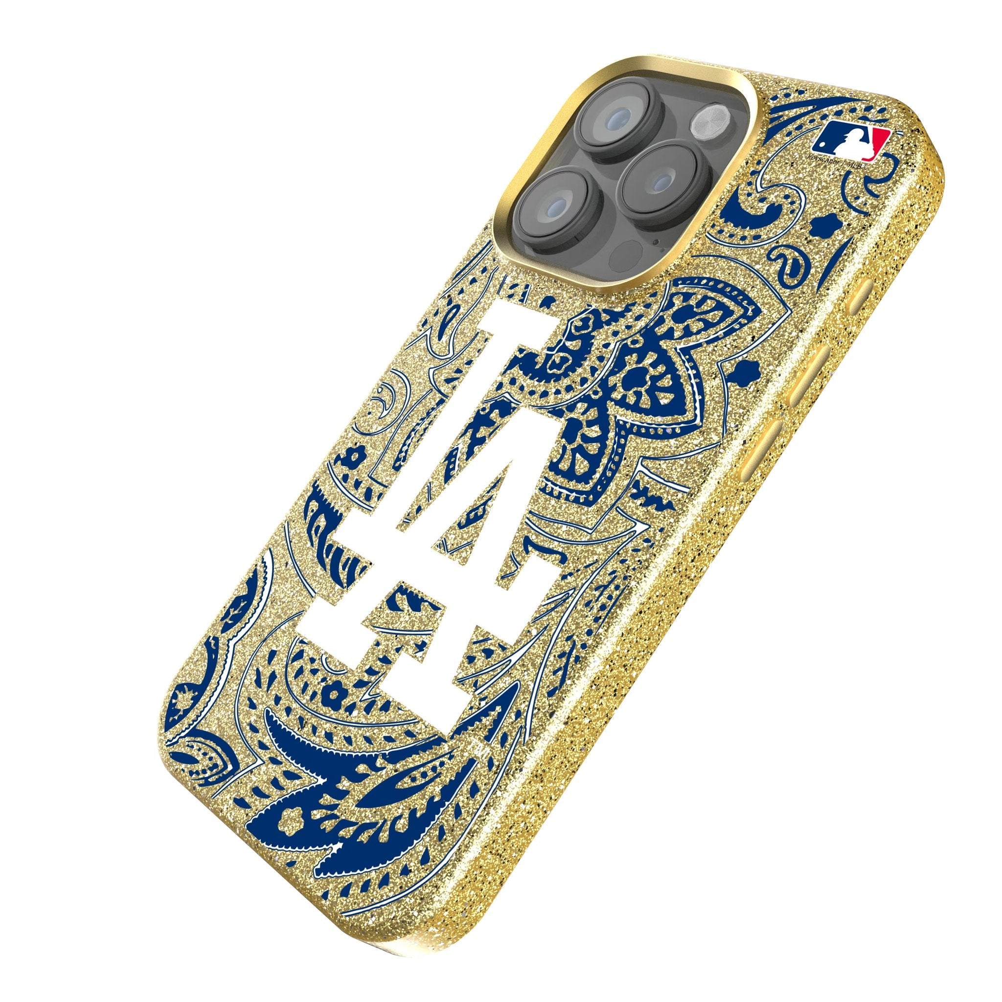 LA Dodgers Paisley Bling Phone Case for Apple iPhone 2
