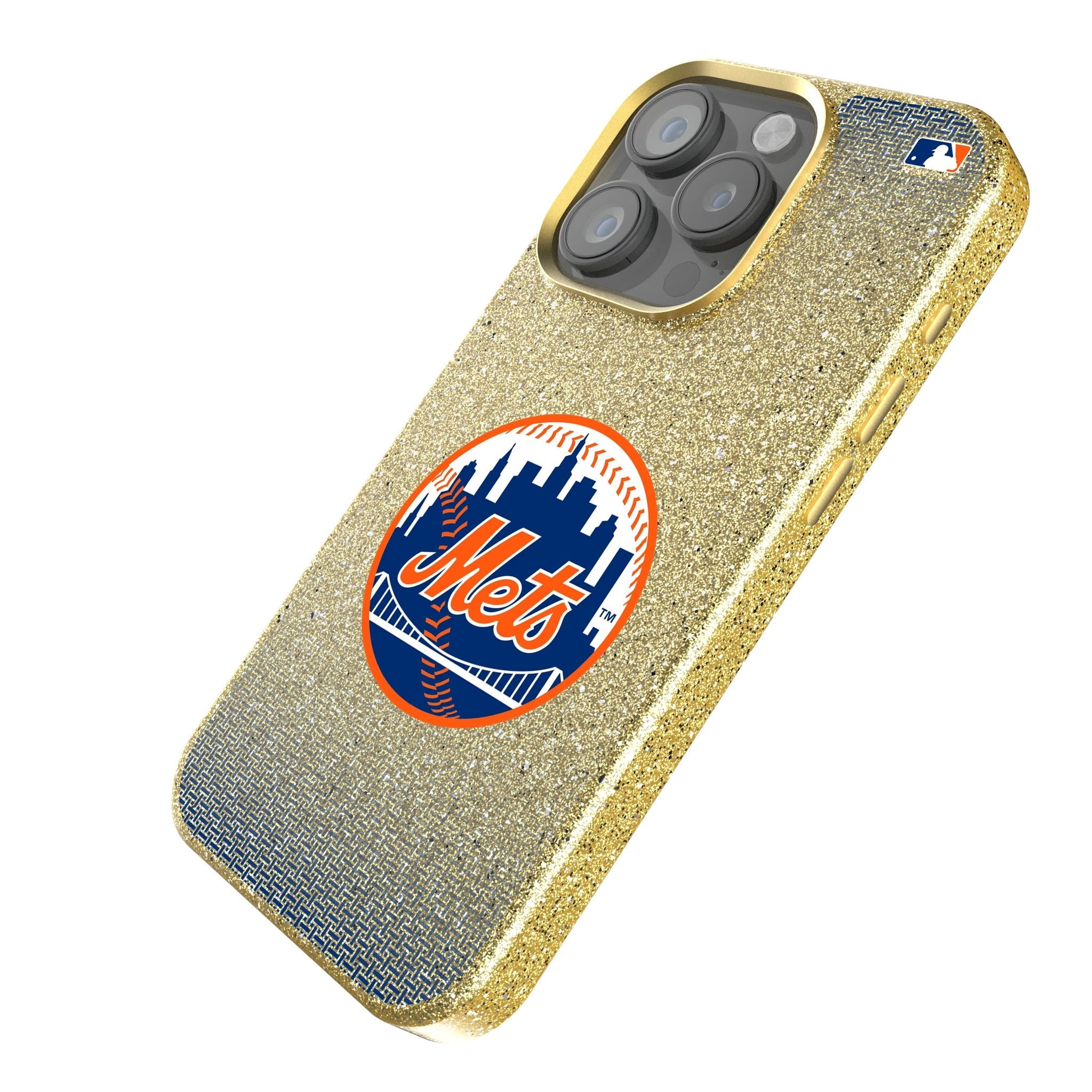 New York Mets Linen Bling Phone Case for Apple iPhone 2