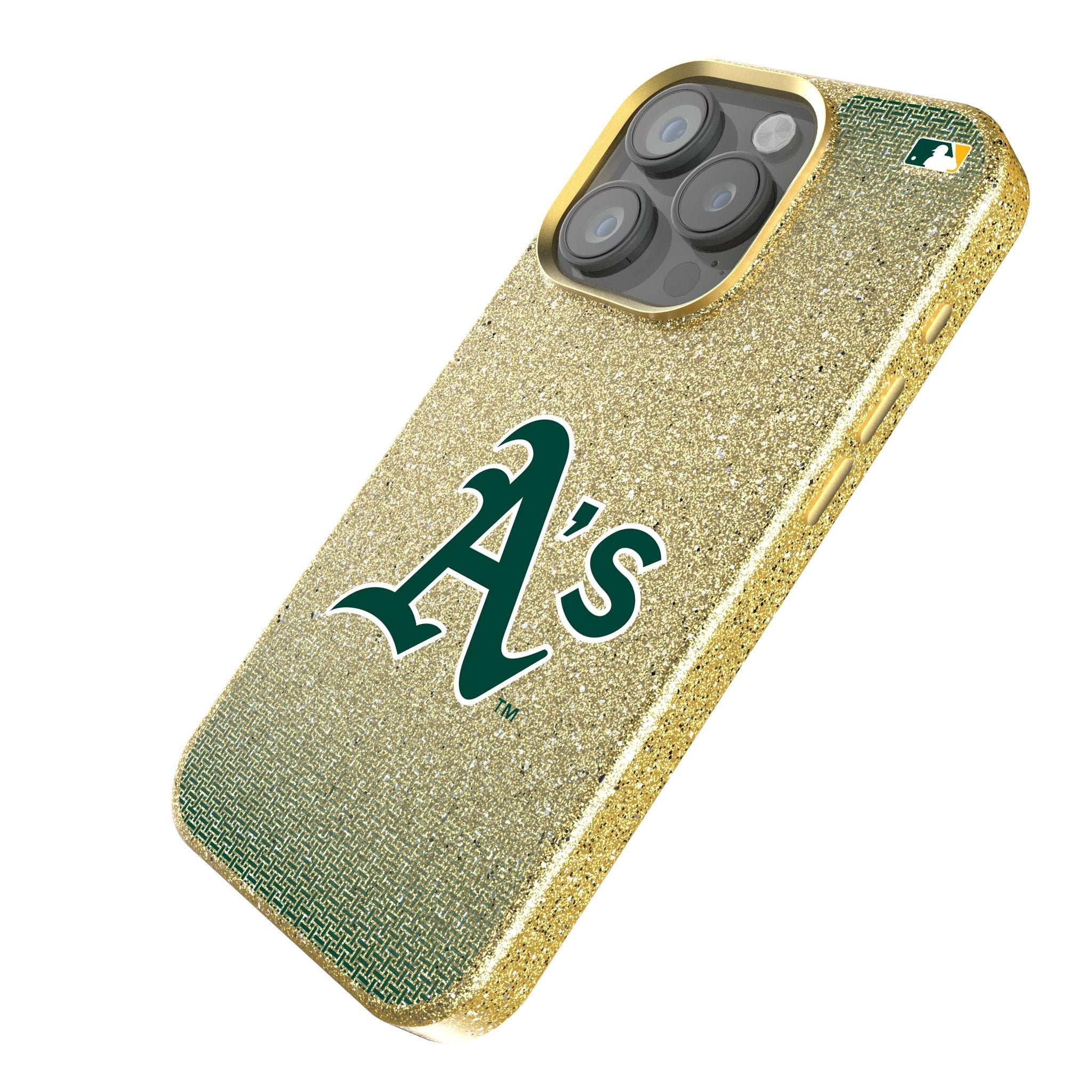 Oakland Athletics Linen Bling Phone Case for Apple iPhone 2