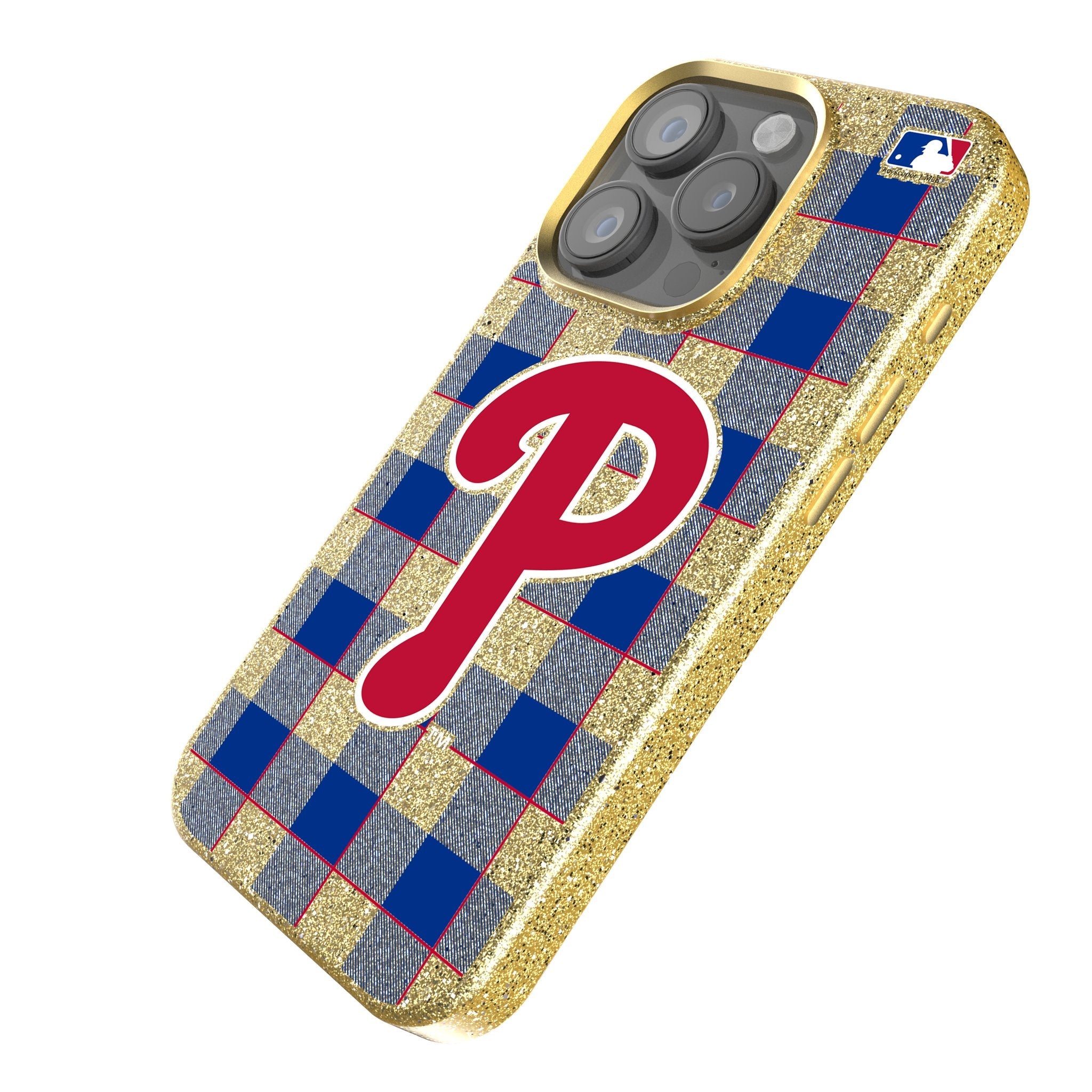 Philadelphia Phillies Plaid Bling Phone Case 2