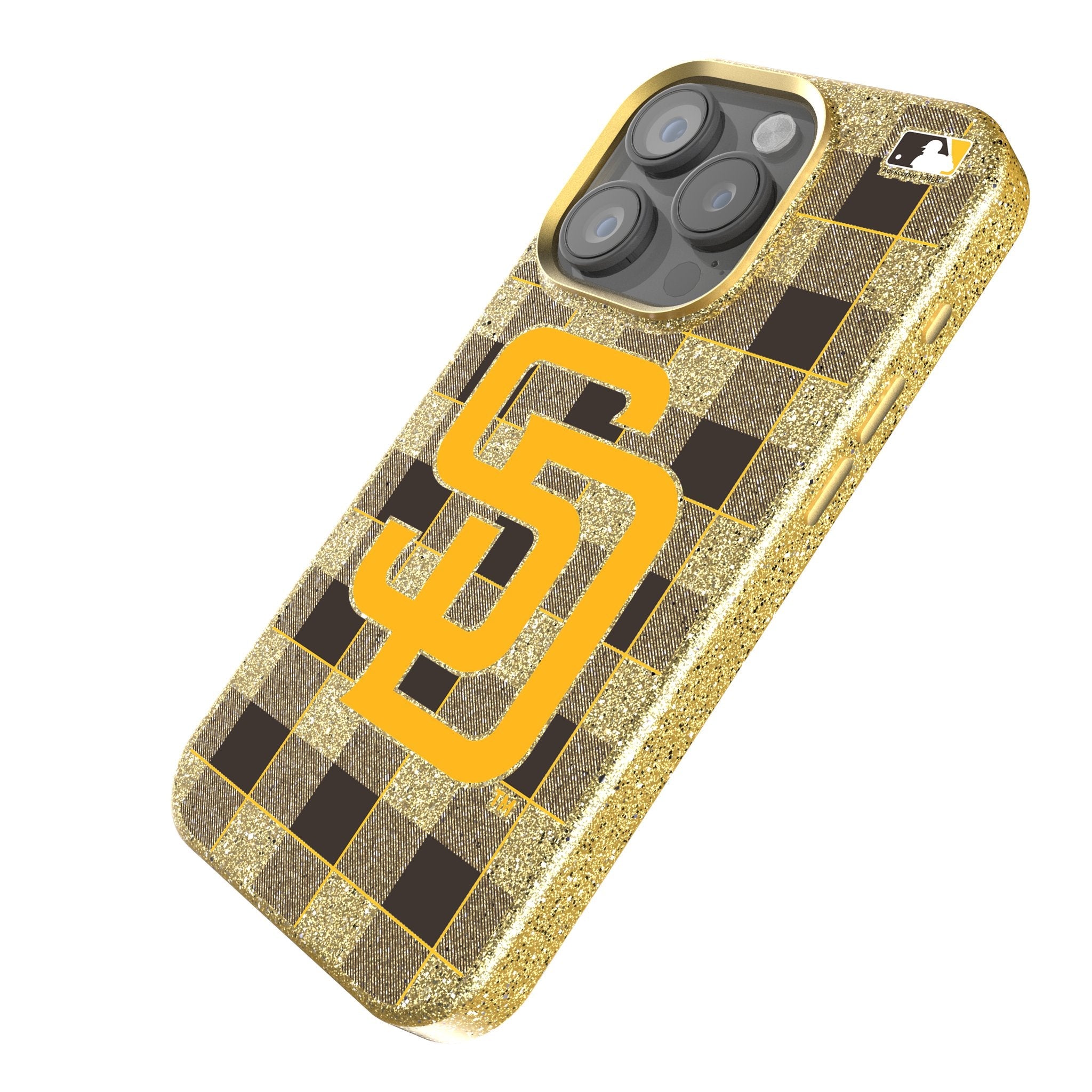 San Diego Padres Plaid Bling Phone Case