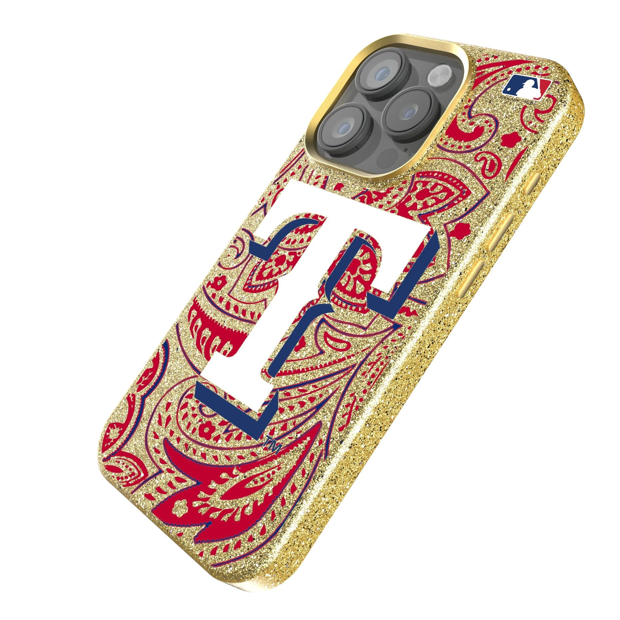 Texas Rangers Paisley Bling Phone Case for Apple iPhone
