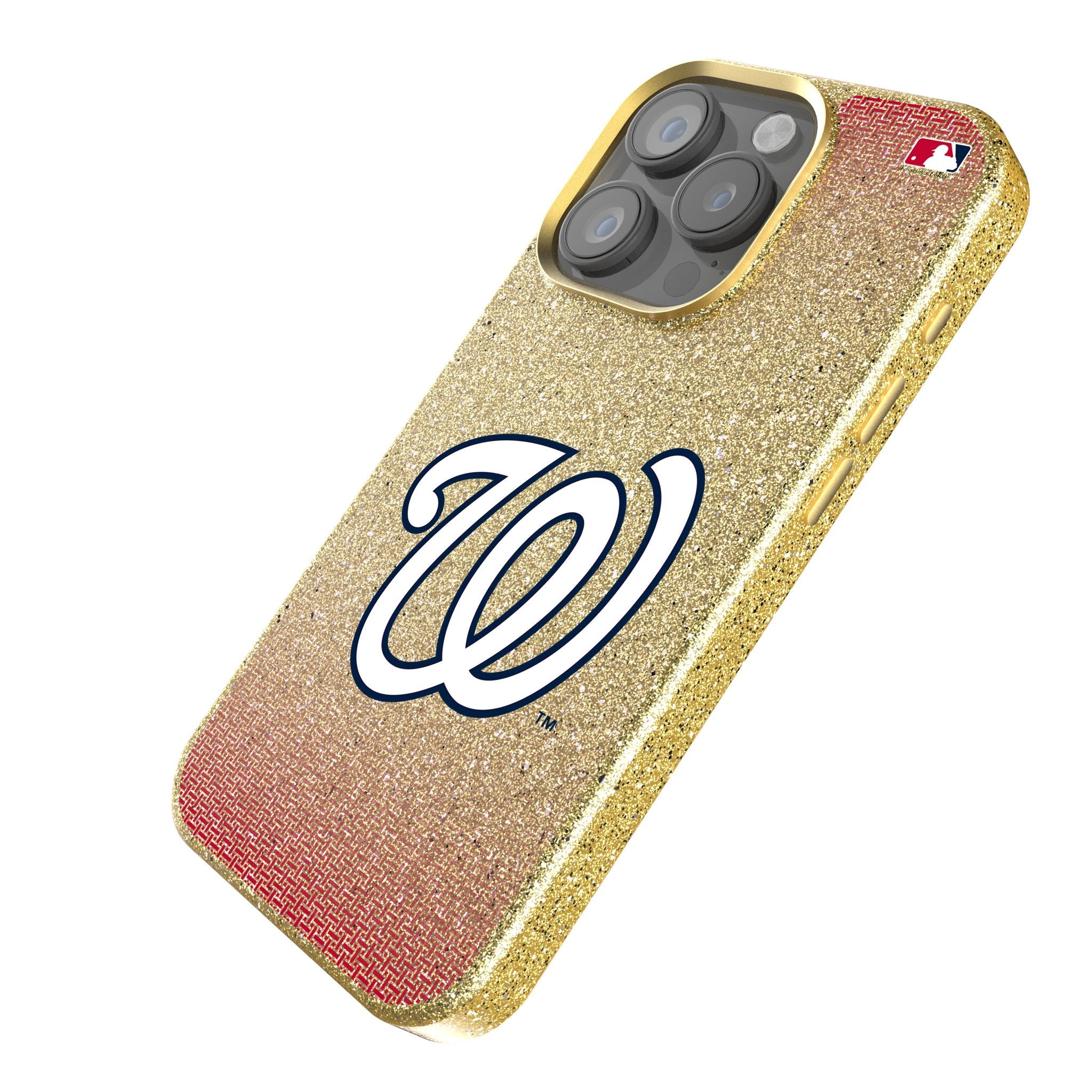 Washington Nationals Linen Bling Phone Case for Apple iPhone 2