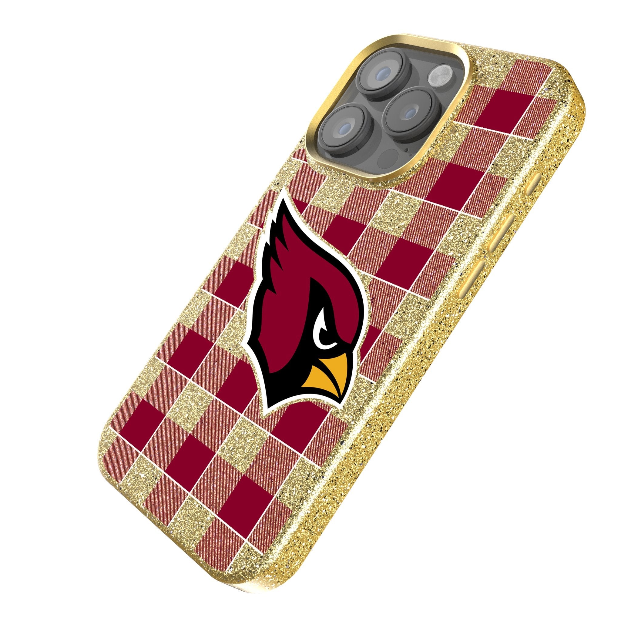 Arizona Cardinals Plaid Bling Phone Case