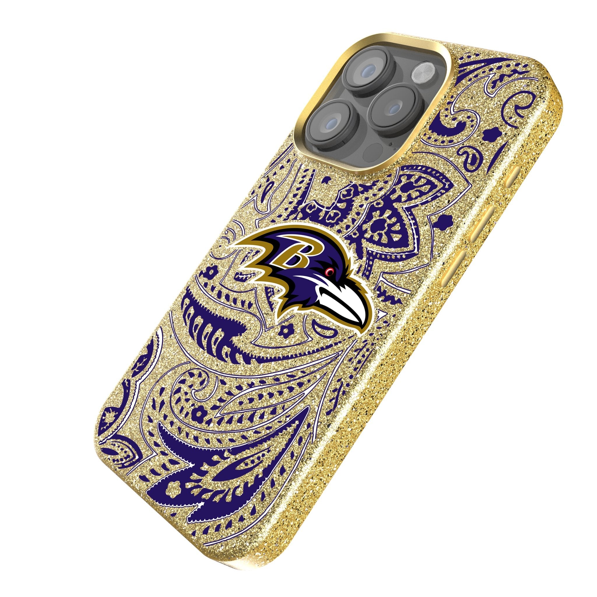Baltimore Ravens Paisley Bling Phone Case 2