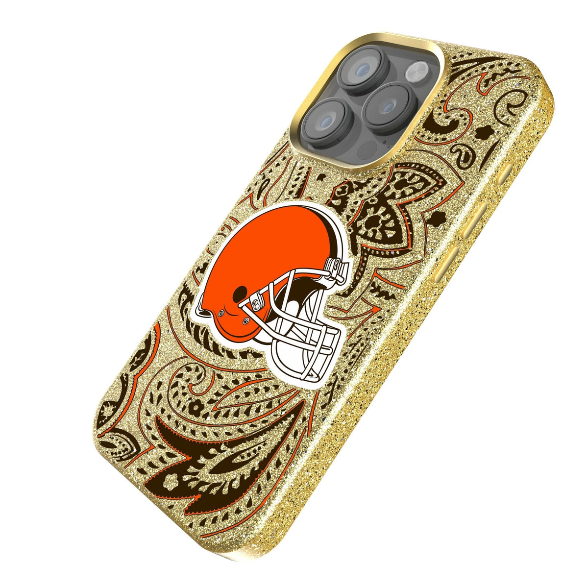 Cleveland Browns Paisley Bling Phone Case for Apple iPhone 2
