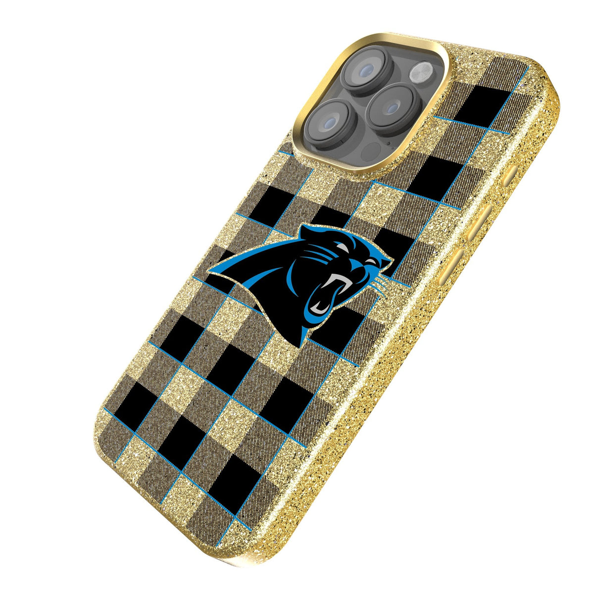 Carolina Panthers Plaid Bling Phone Case 2