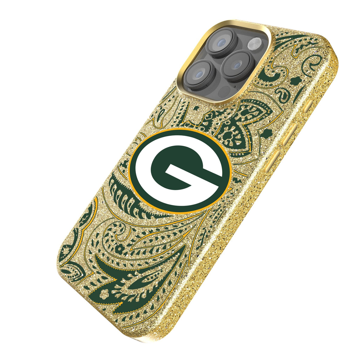 Green Bay Packers Paisley Bling Phone Case 2