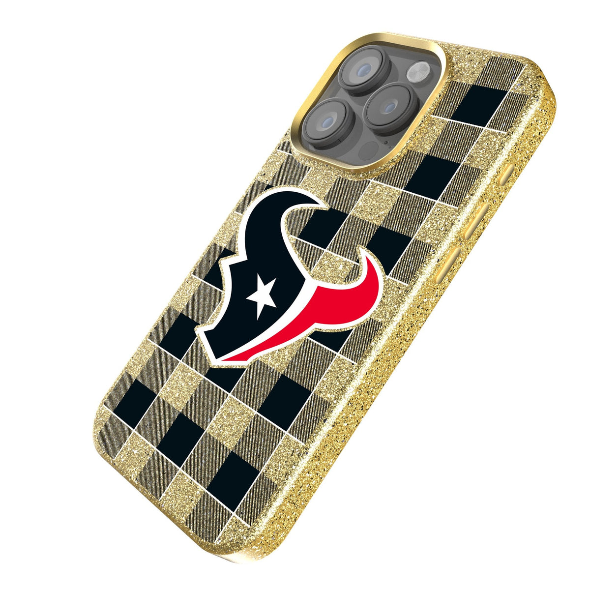 Houston Texans Plaid Bling Phone Case 2