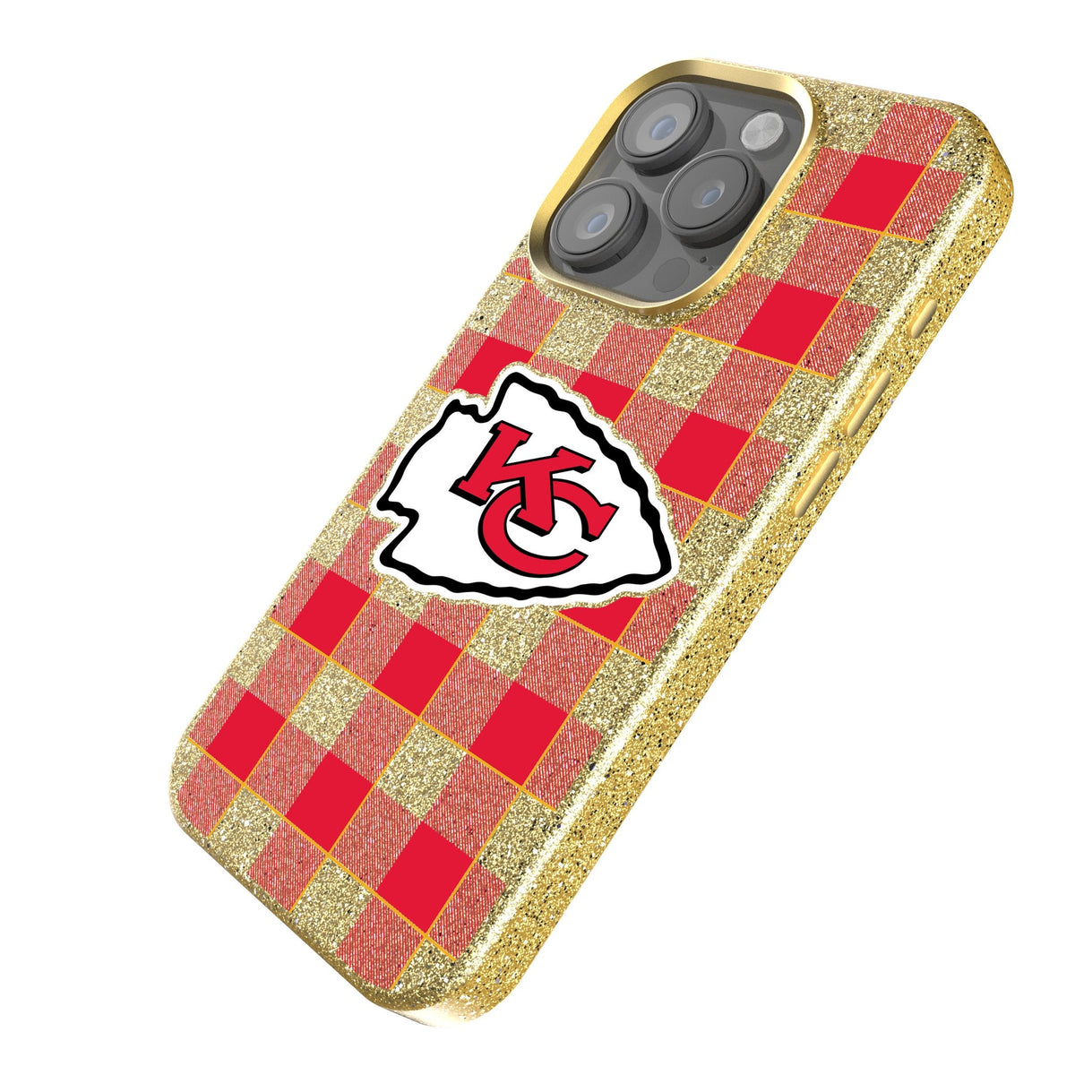 Kansas City Chiefs Plaid Bling Phone Case 2