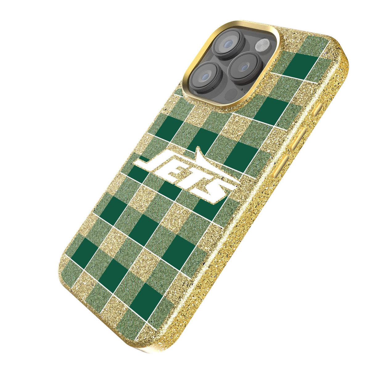 New York Jets Plaid Bling Phone Case 2
