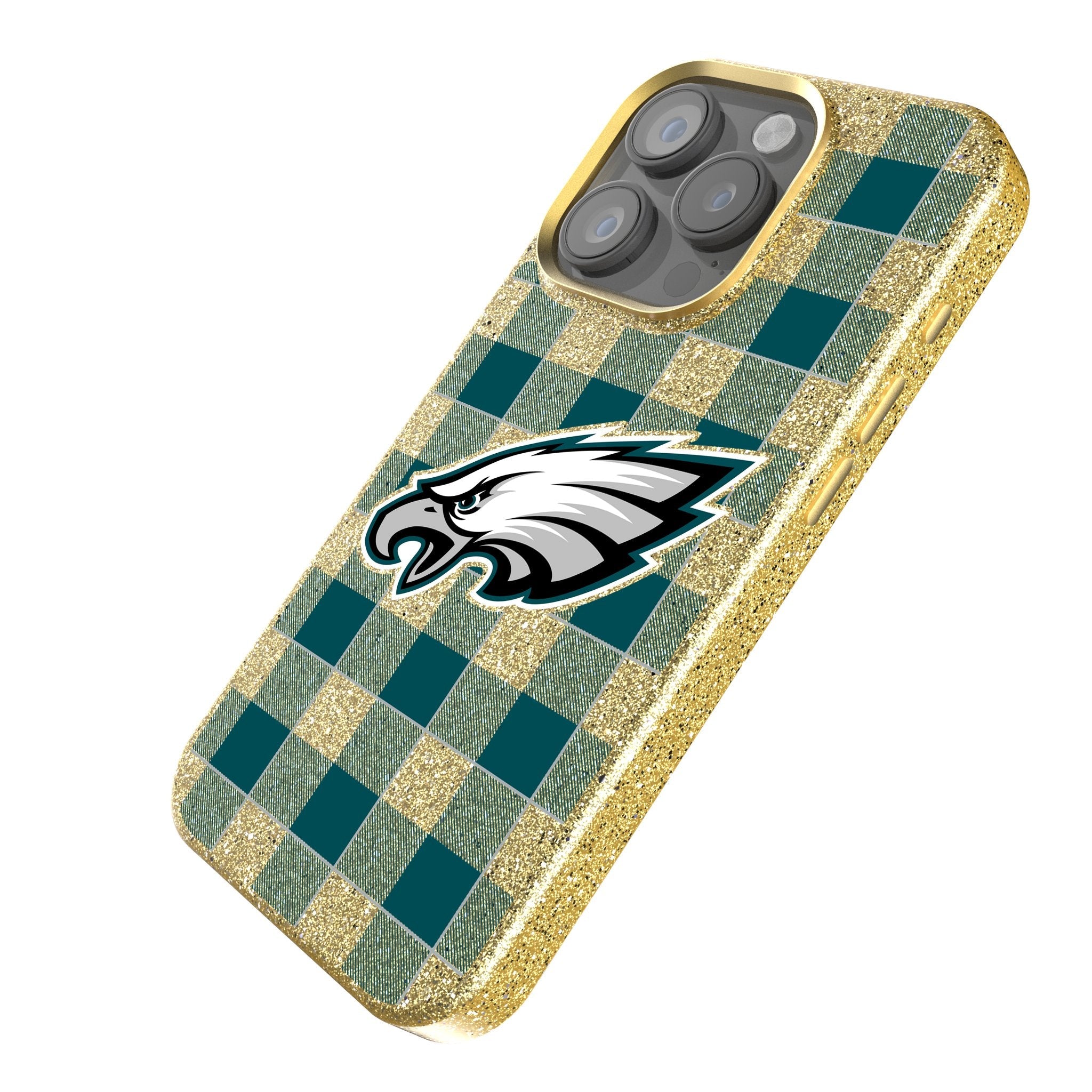 Philadelphia Eagles Plaid Bling Phone Case 2