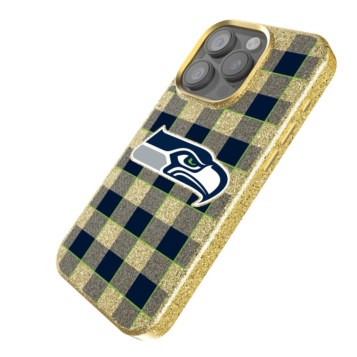 Seattle Seahawks Plaid Bling Phone Case