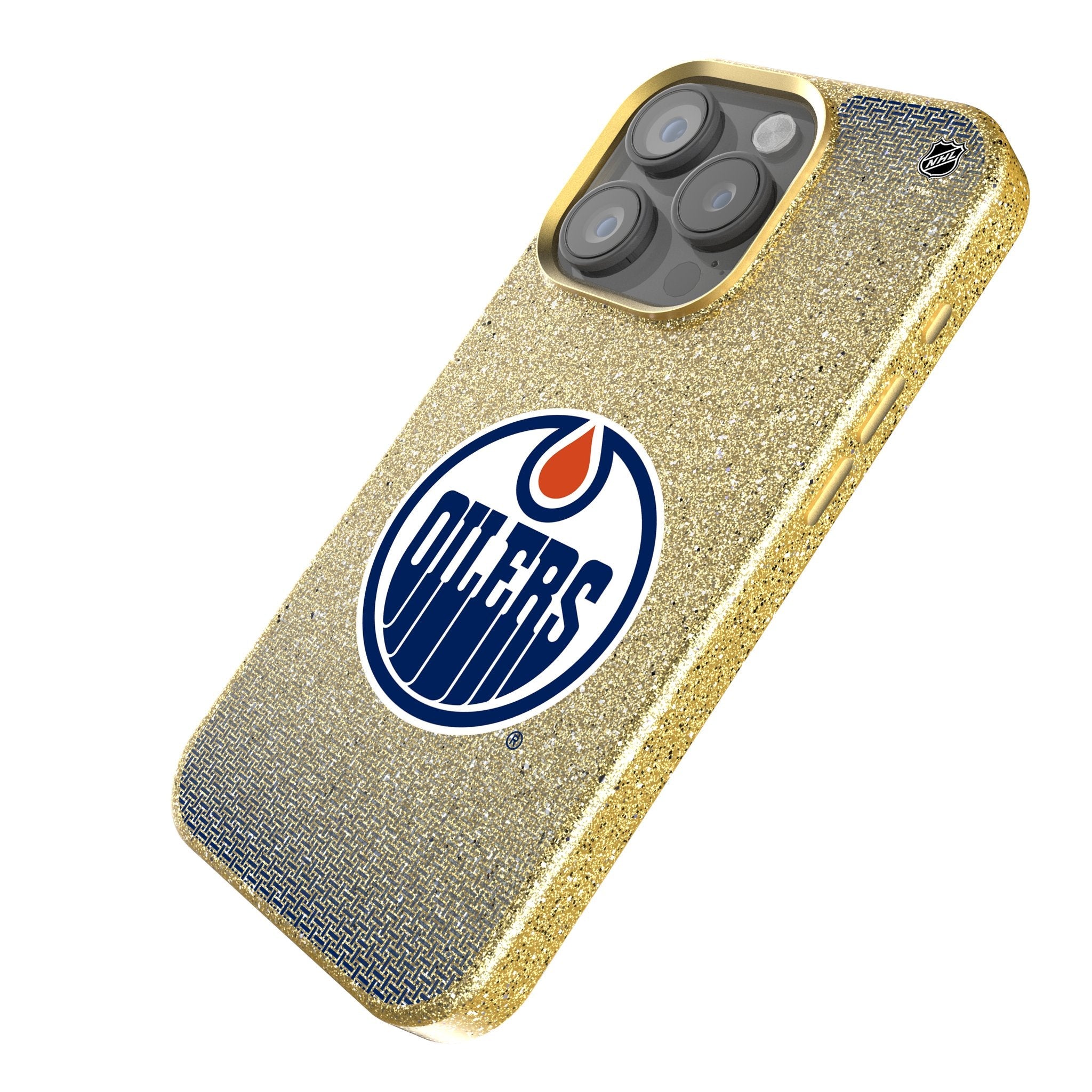 Edmonton Oilers Linen Bling Phone Case for Apple iPhone