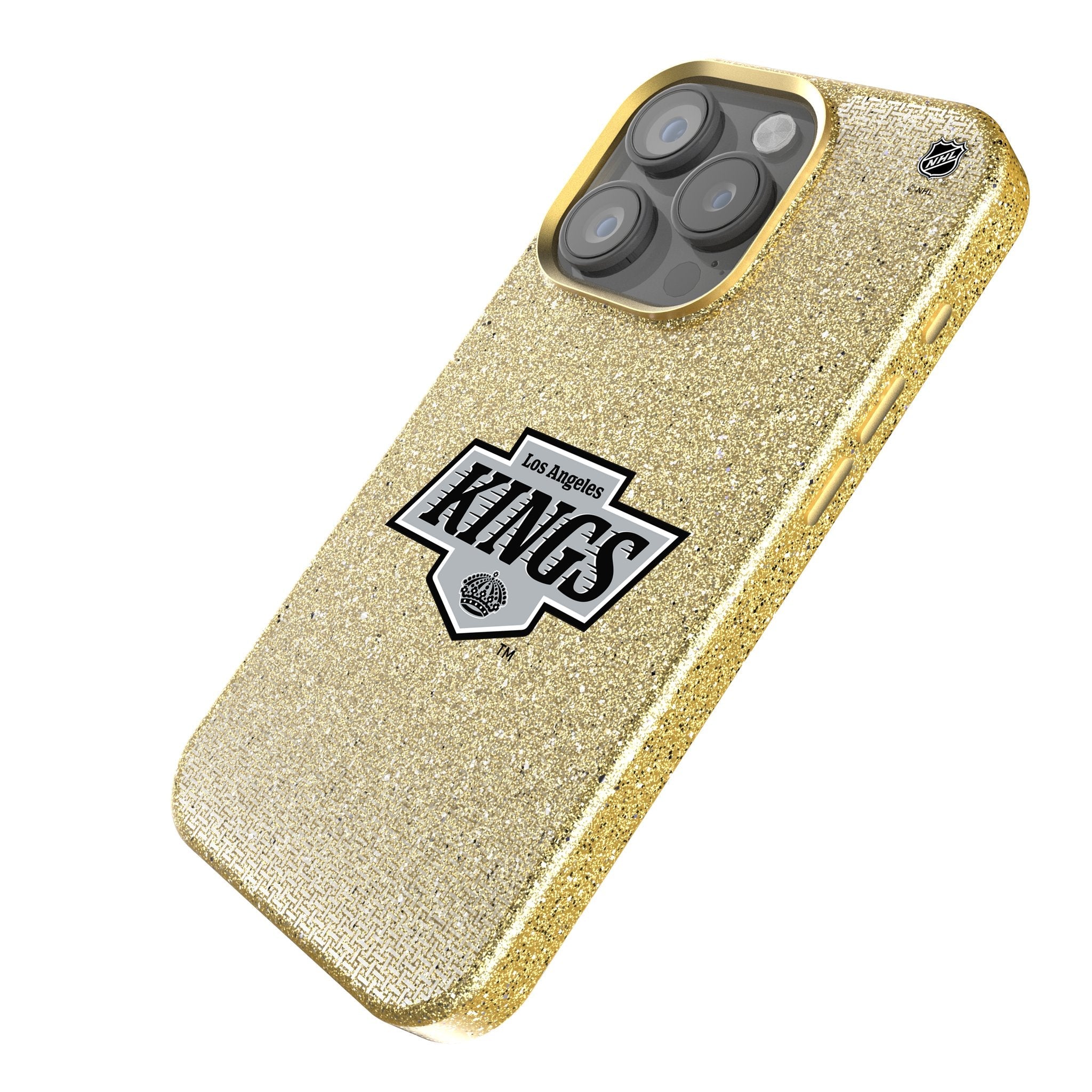 LA Kings Linen Bling Phone Case for Apple iPhone