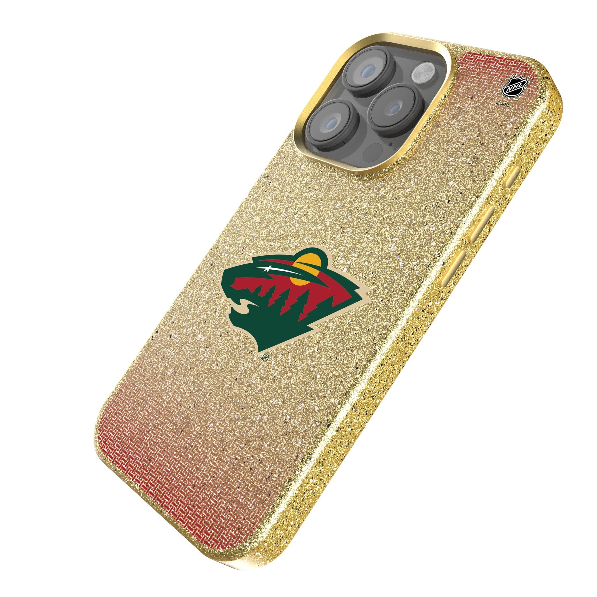 Minnesota Wild Linen Bling Phone Case for Apple iPhone