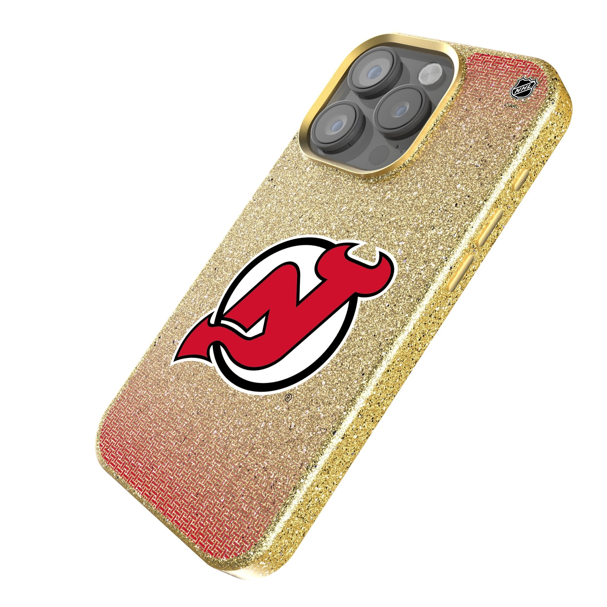 New Jersey Devils Linen Bling Phone Case for Apple iPhone