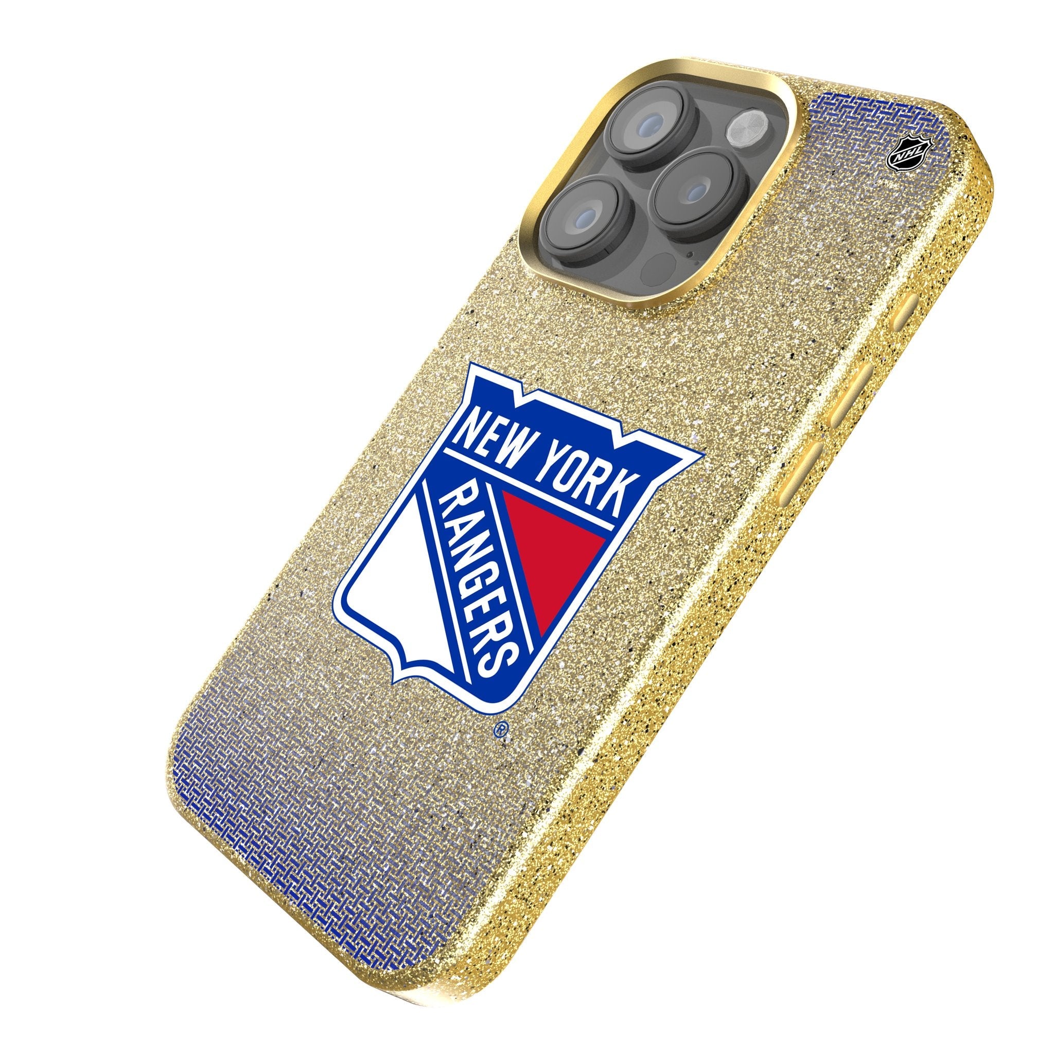 New York Rangers Linen Bling Phone Case for Apple iPhone